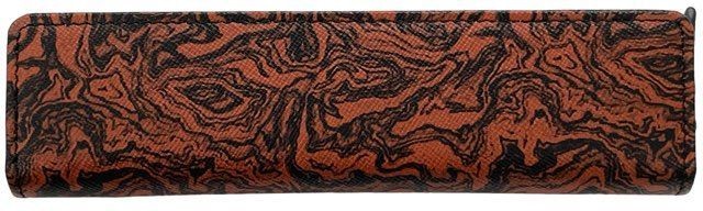 Unused Montblanc Round Zip Pen Case Black Leather Starwalker Marble Print