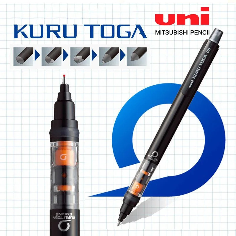 Kuru Toga Mechanical Pencil M5-452 Drawing Pencil 0.5Mm Low Center of Gravity Au
