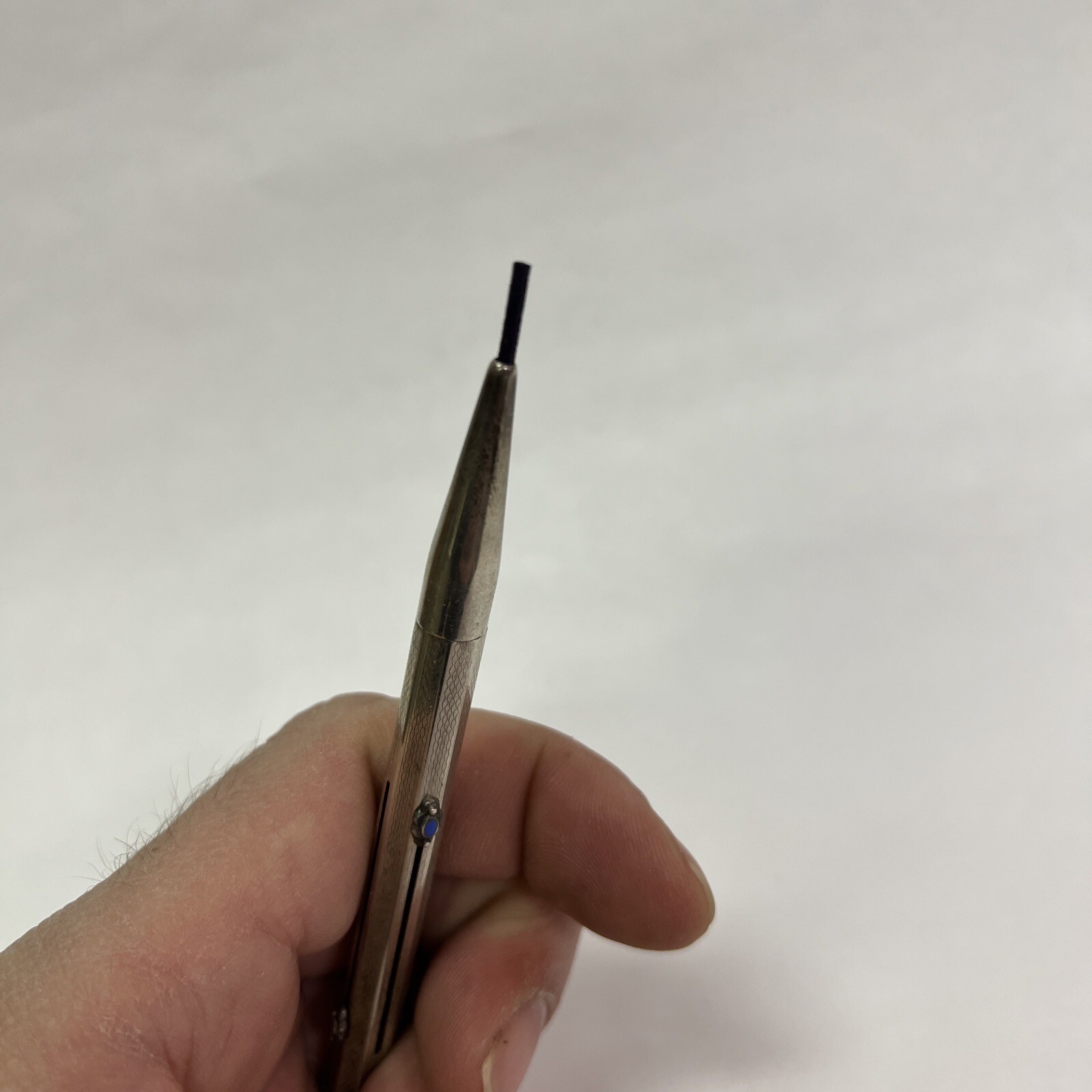 VINTAGE GOLDFINK MECHANICAL 4 COLOR PENCIL 900 SOLID SILVER AND ENAMEL