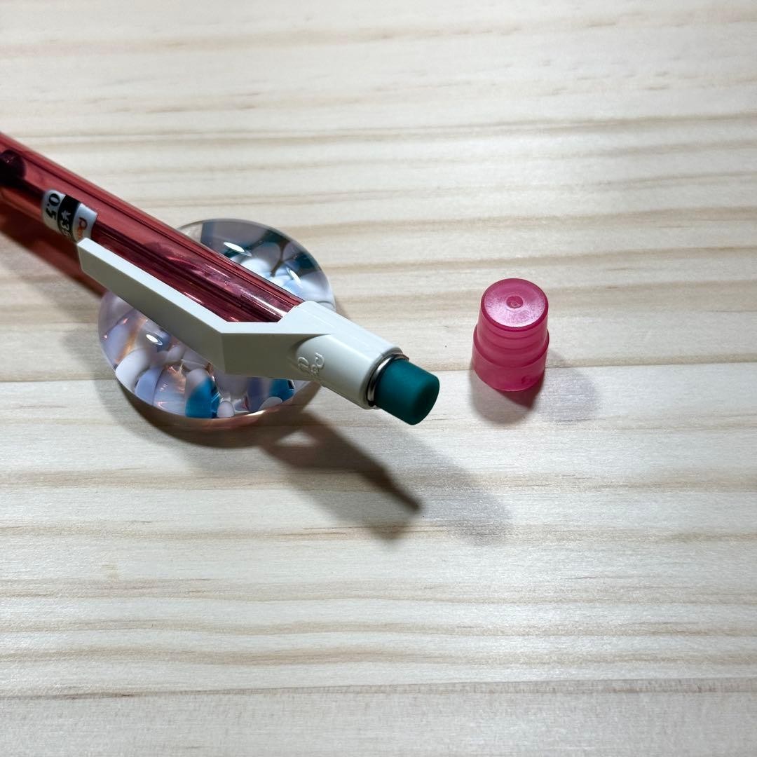Pentel PD335 Side Knock Mechanical Pencil Transparent Pink Discontinued