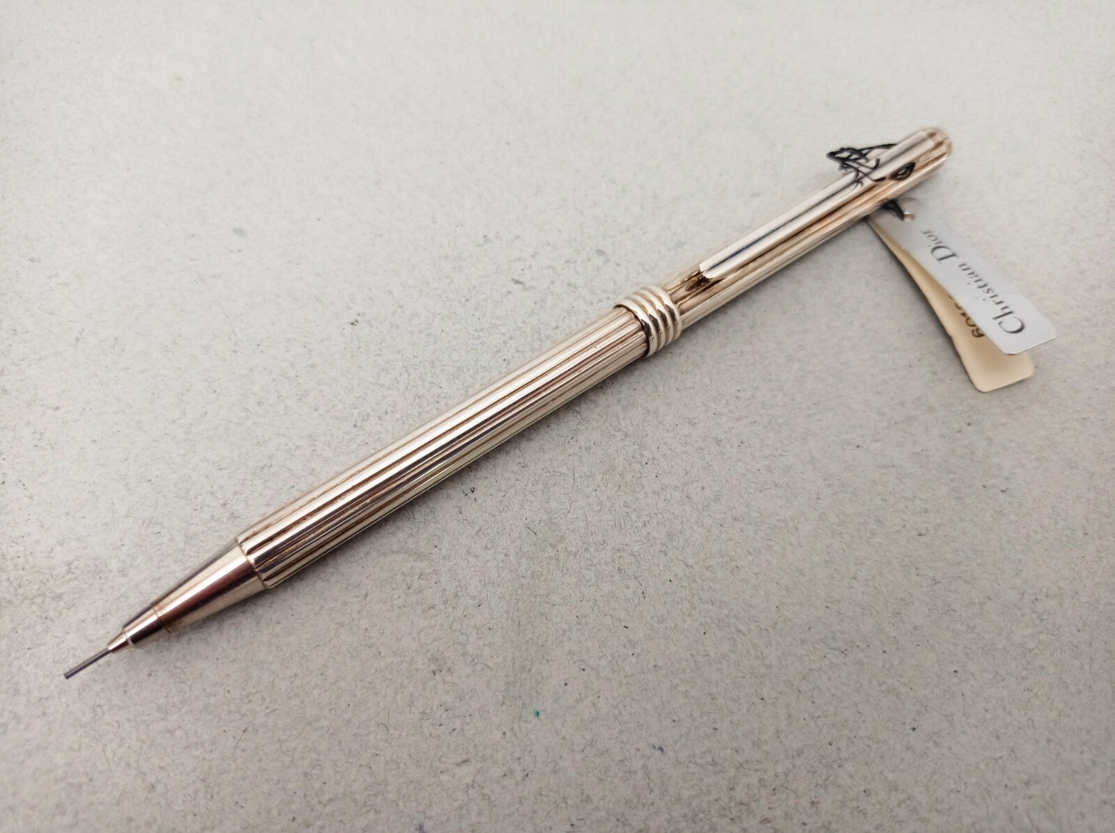 Christian Dior 925 Sterling Silver Mechanical Pencil 0.7mm Unused Boxed Rare 80s