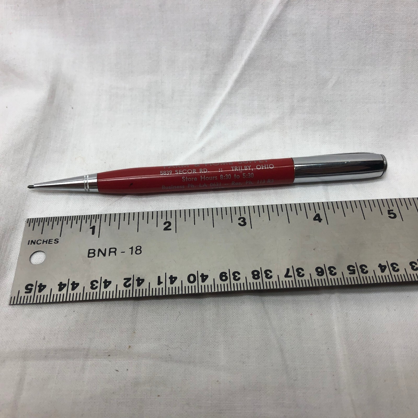 Vintage Redi Point Mechanical Pencil Advertising Trilby Ohio Cousino Farm Supply