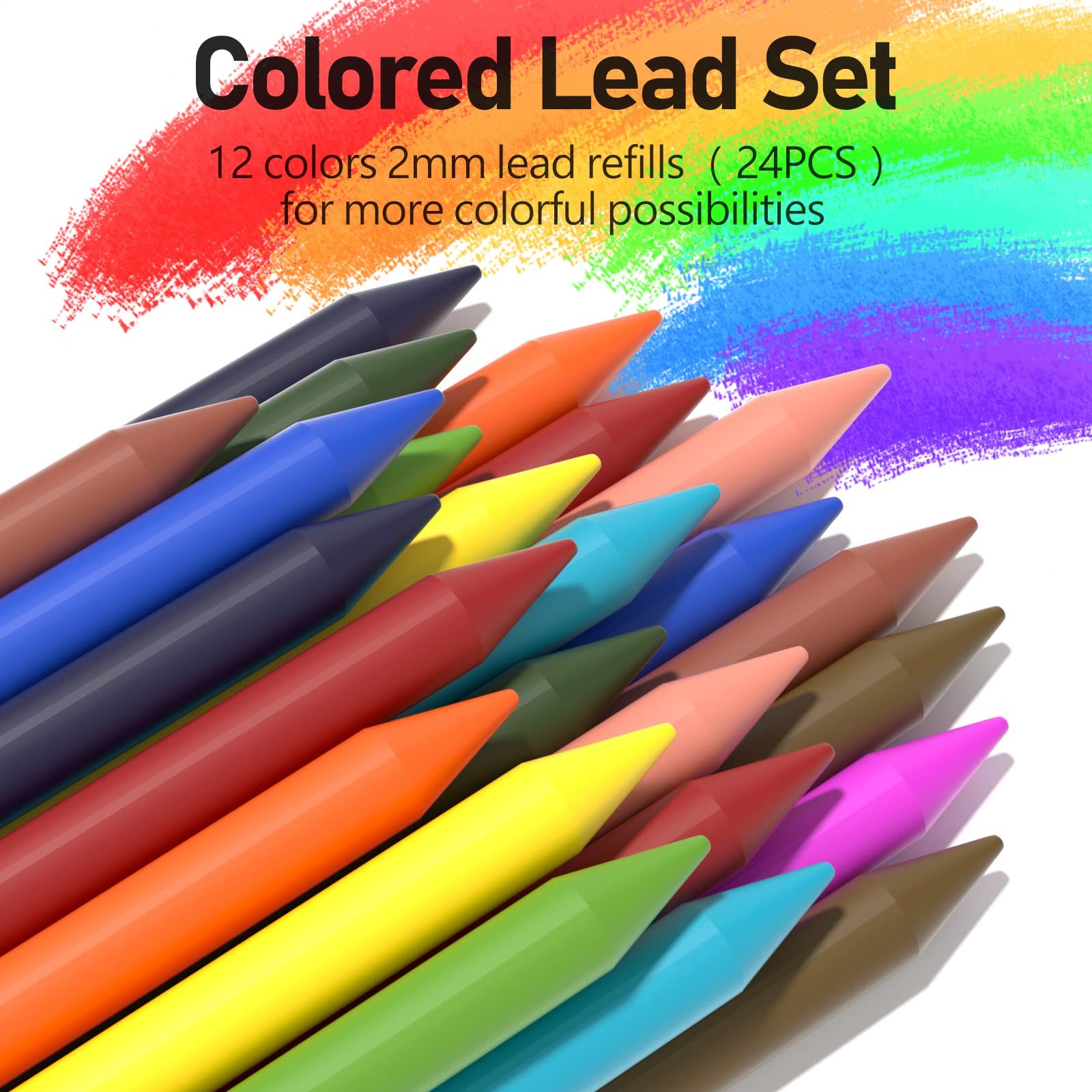 25PCS Mechanical Pencil Set with Case, Art Supplies with Metal Pencil 0.5, 0….