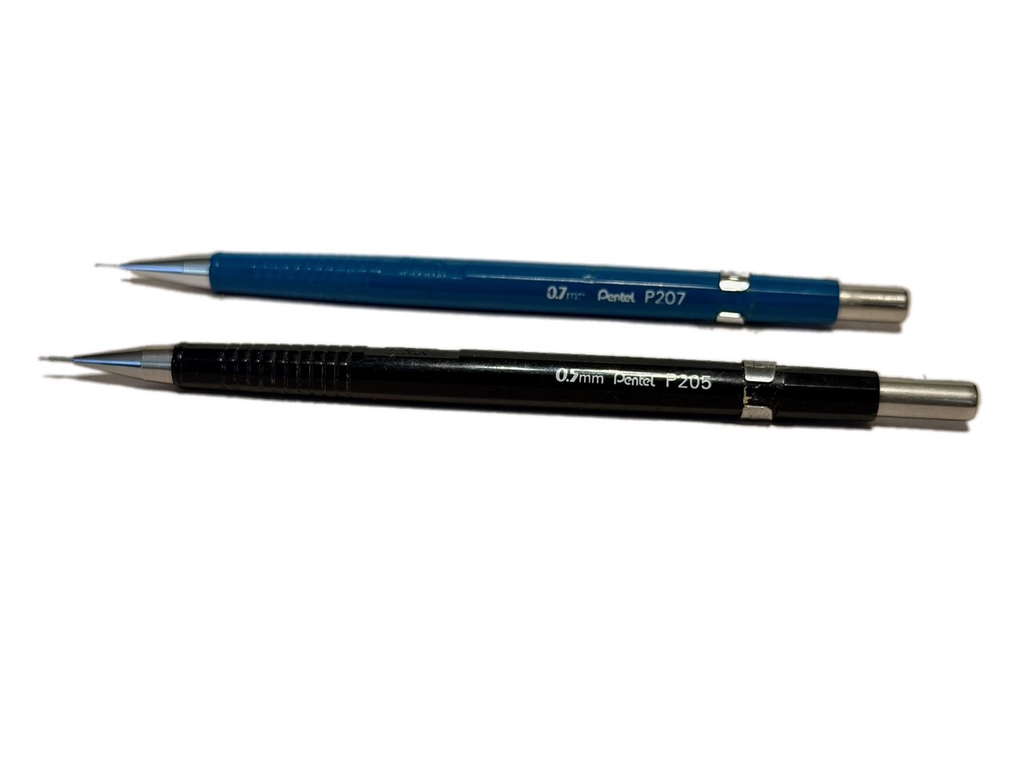 Pentel P205 P207 Mechanical Pencil Set 0.5mm 0.7mm Blue Black Made in Japan