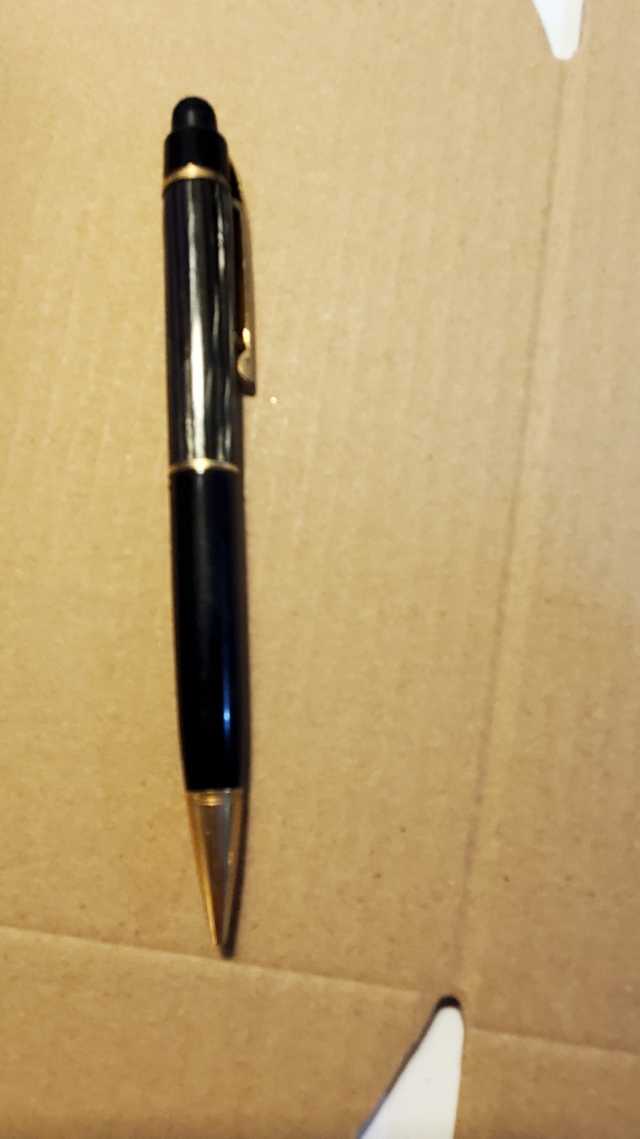 VTG Eversharp Skyline Blk w/Grn Stripe 4-1/2″ Pencil (EV-1)