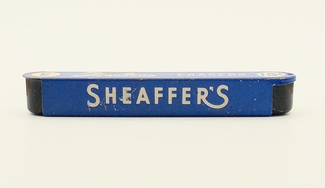 Vintage SHEAFFER Fineline E Mechanical Pencil Erasers in Original Metal Tin USA