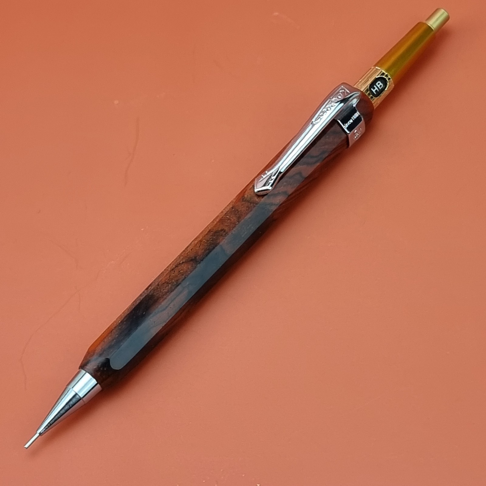 Hand Crafted Pentel PG5 Mechanical Pencil with Octagonal Wood Barrel