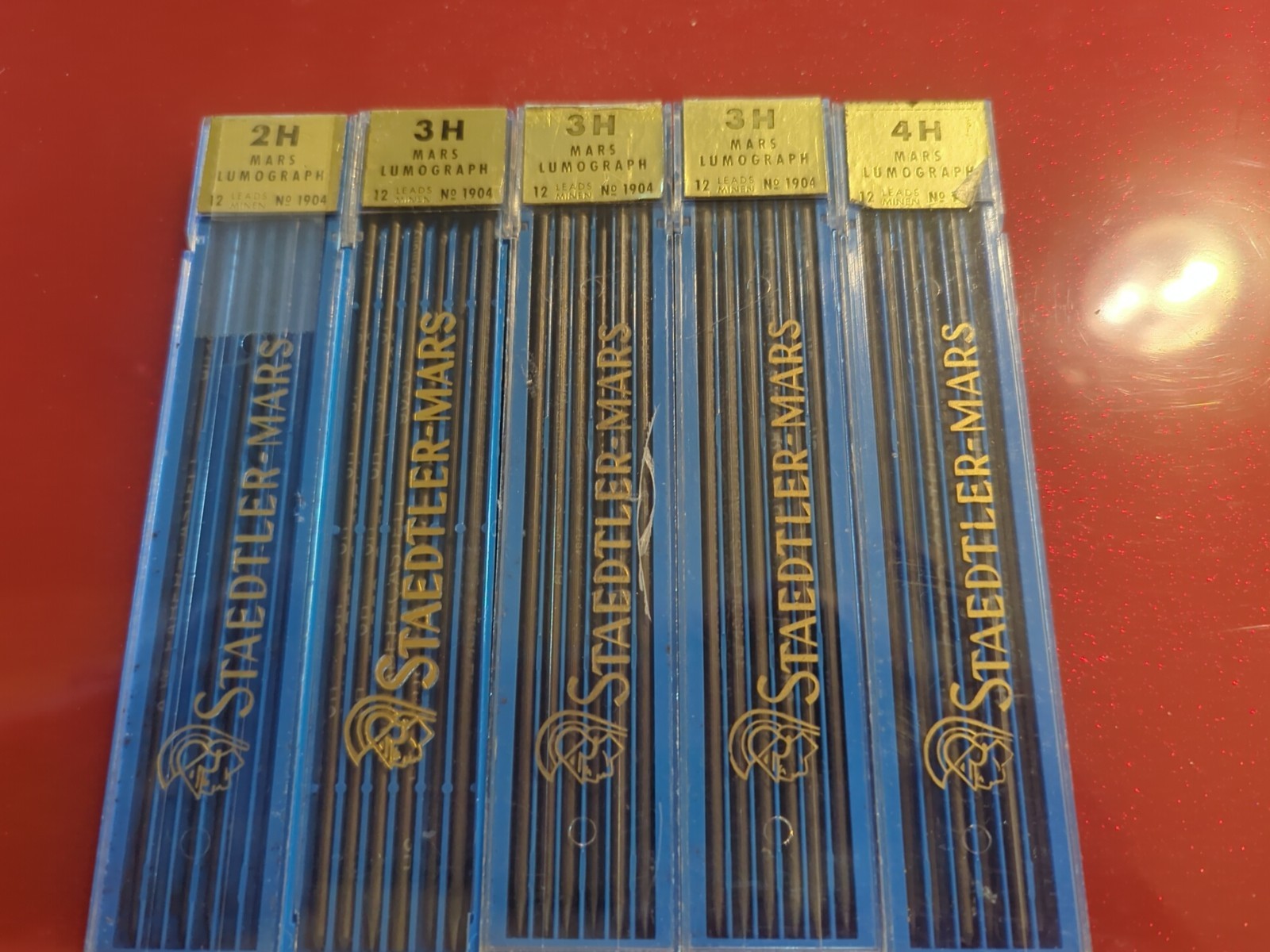 Staedtler Mars Mechanical Pencil Lead Refill Lot 4H 3H 2H F H Leads Germany 3341