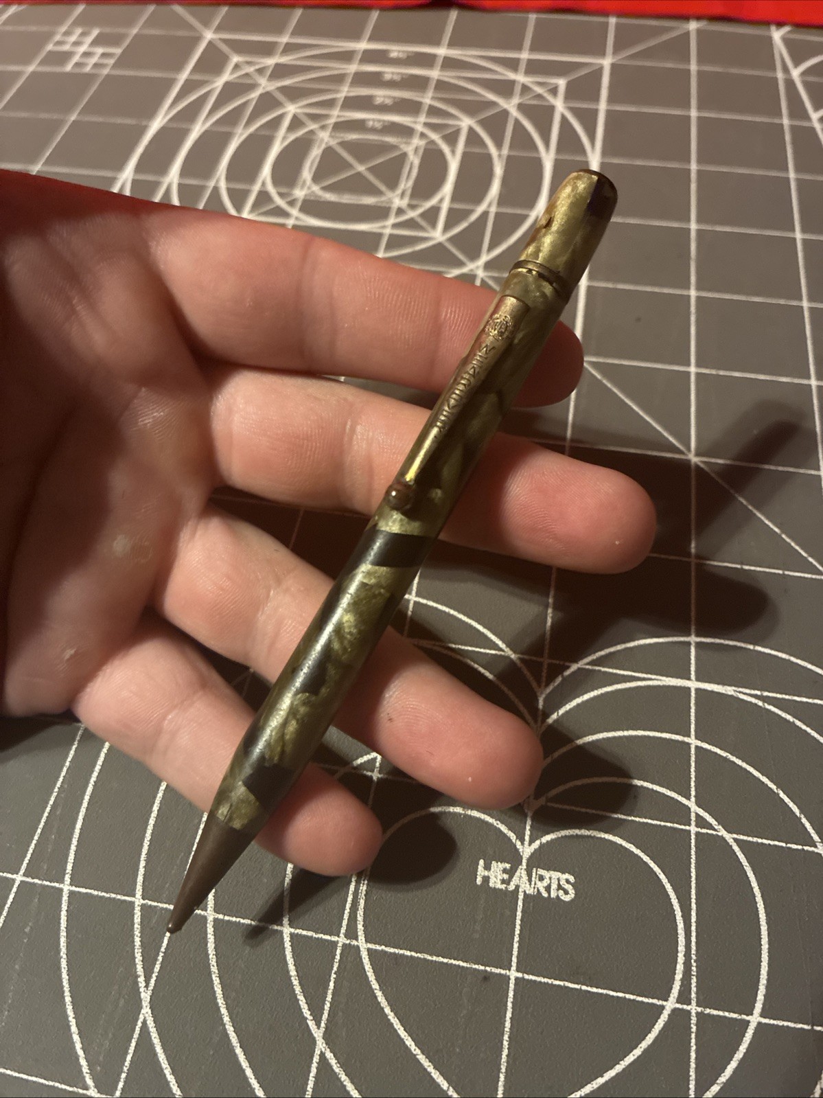 Antique Wearever Green Black Mechanical Pencil Very Rare Item