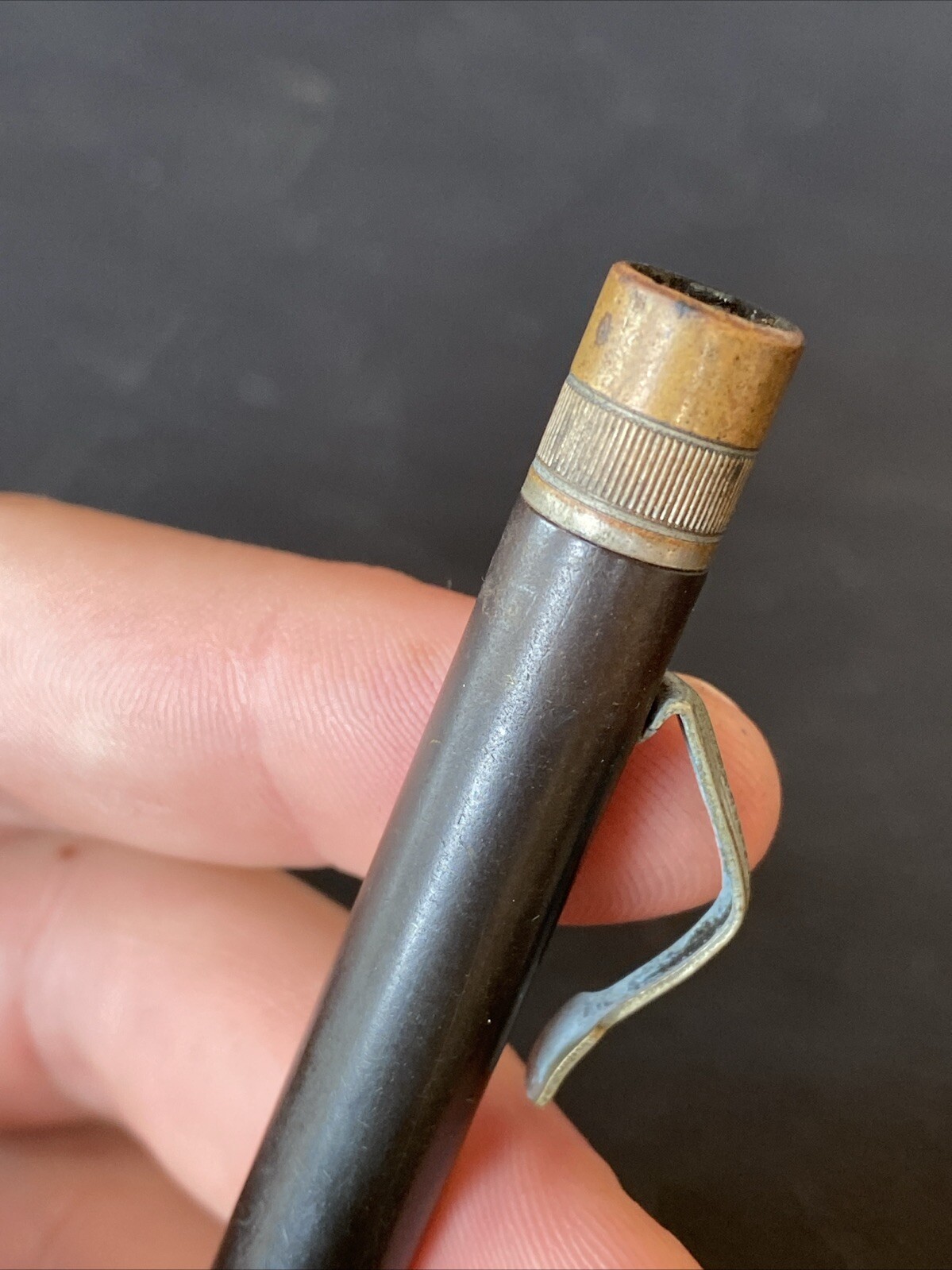 ANTIQUE VTG EARLY Brown Brass WAHL EVERSHARP Mechanical Pencil AS IS UNTESTED