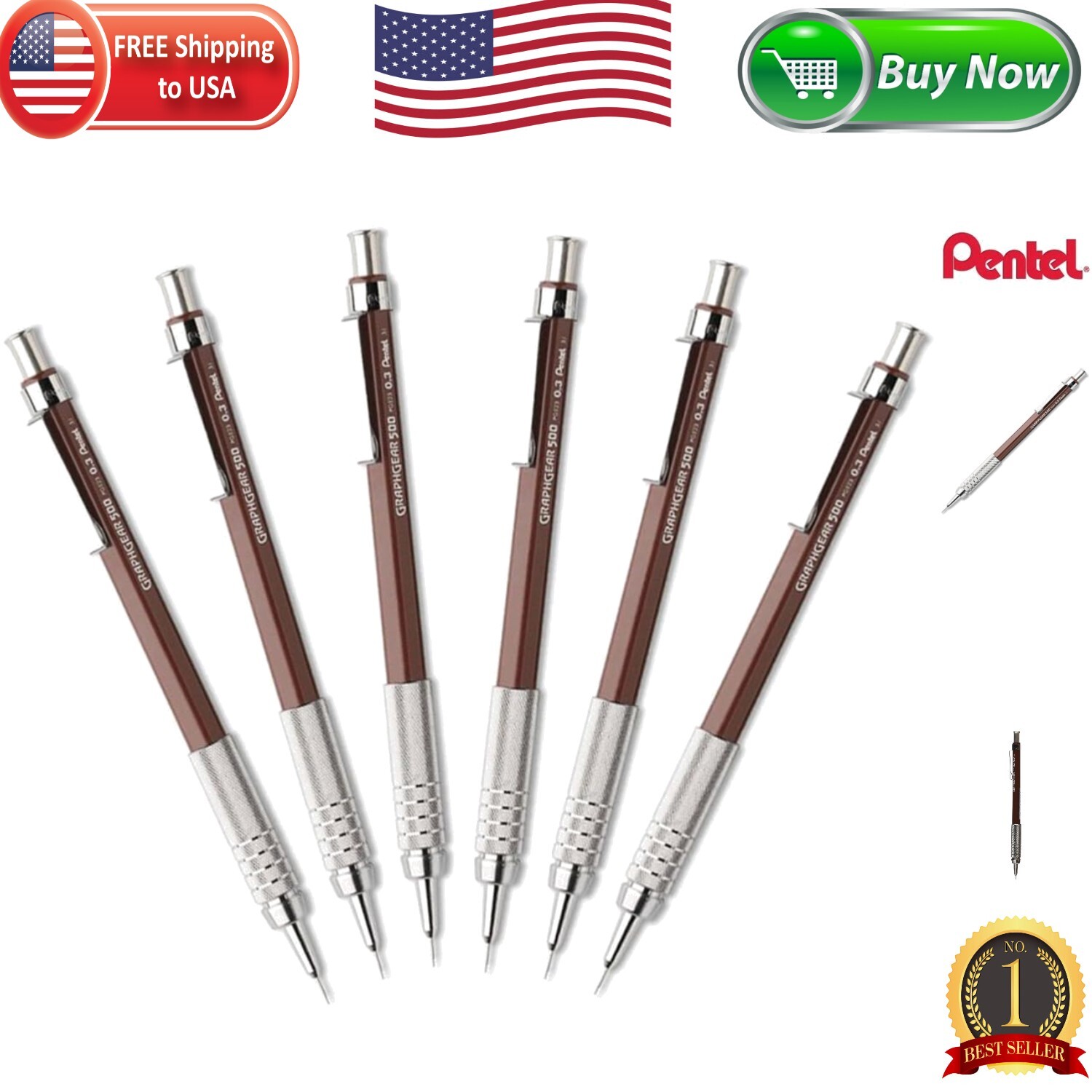 GraphGear 500 Mechanical Pencil – Durable 0.3mm for Professionals & Artists