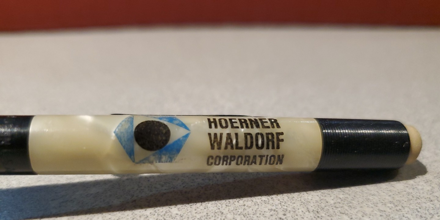 Vintage Hoerner Waldorf Corp- Sheaffer Mechanical Pencil black body Gurnee IL