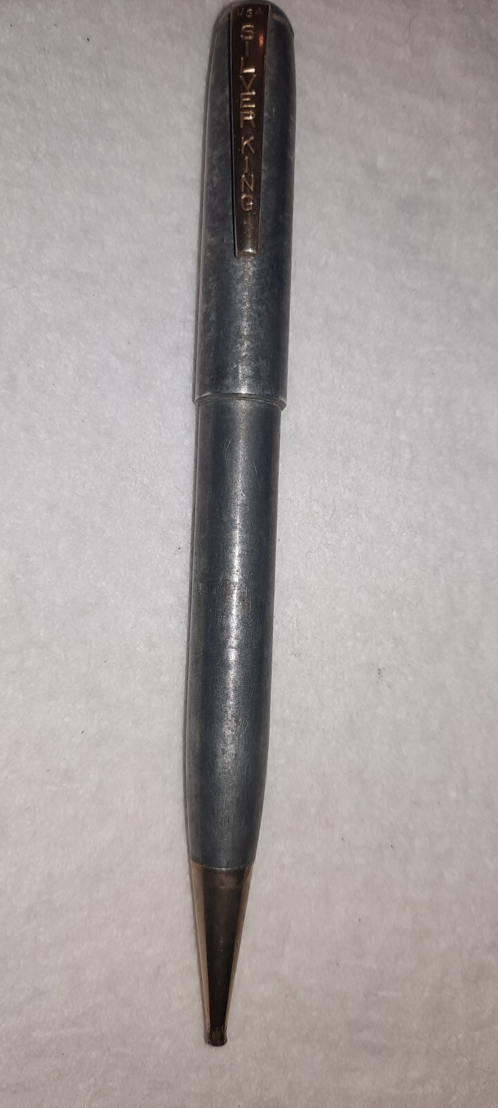 “SILVER KING” Aluminum Bodied/Polished Brass Trim Working Mechanical Pencil