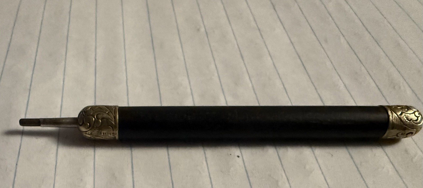 Antique Victorian Retractable BCHR Pocket Pencil Gold Filled Engraved