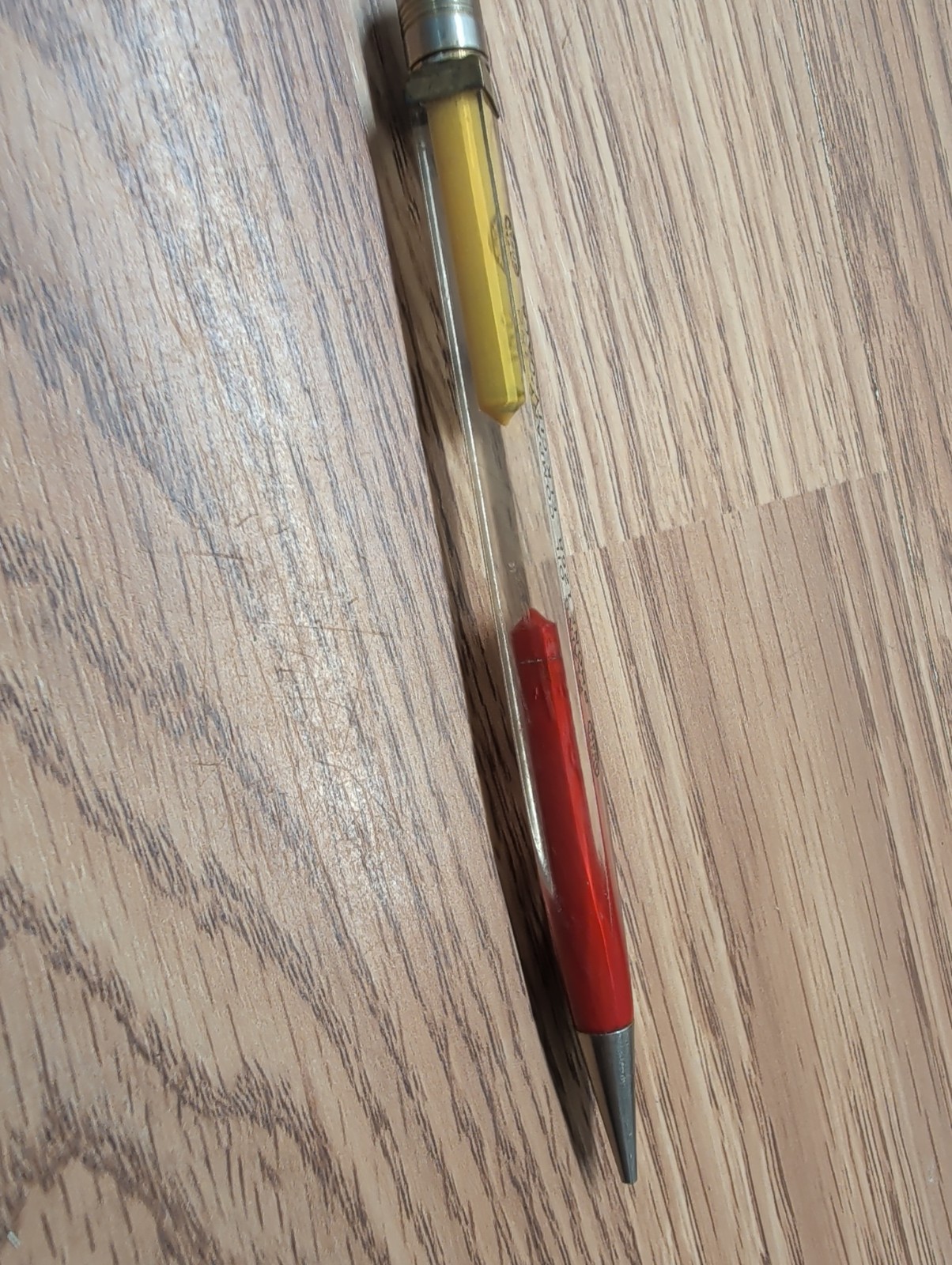 Vintage Ha-wi-an Mechanical Pencil Shell Oil Advertising Lucite Elk City Okla.
