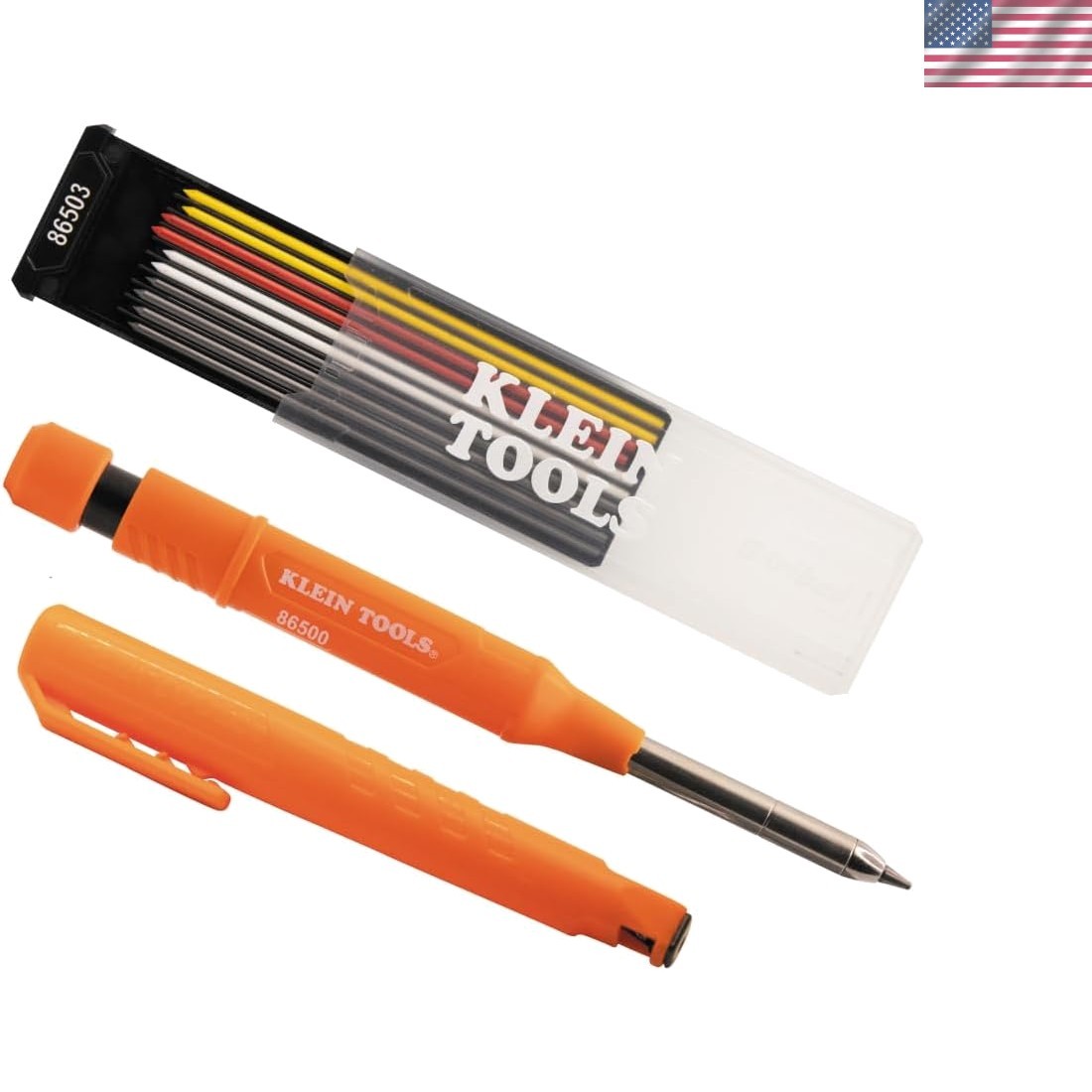 80189 Skribes 2.8 mm Mechanical Carpenter Pencil with Built-In Sharpener and …