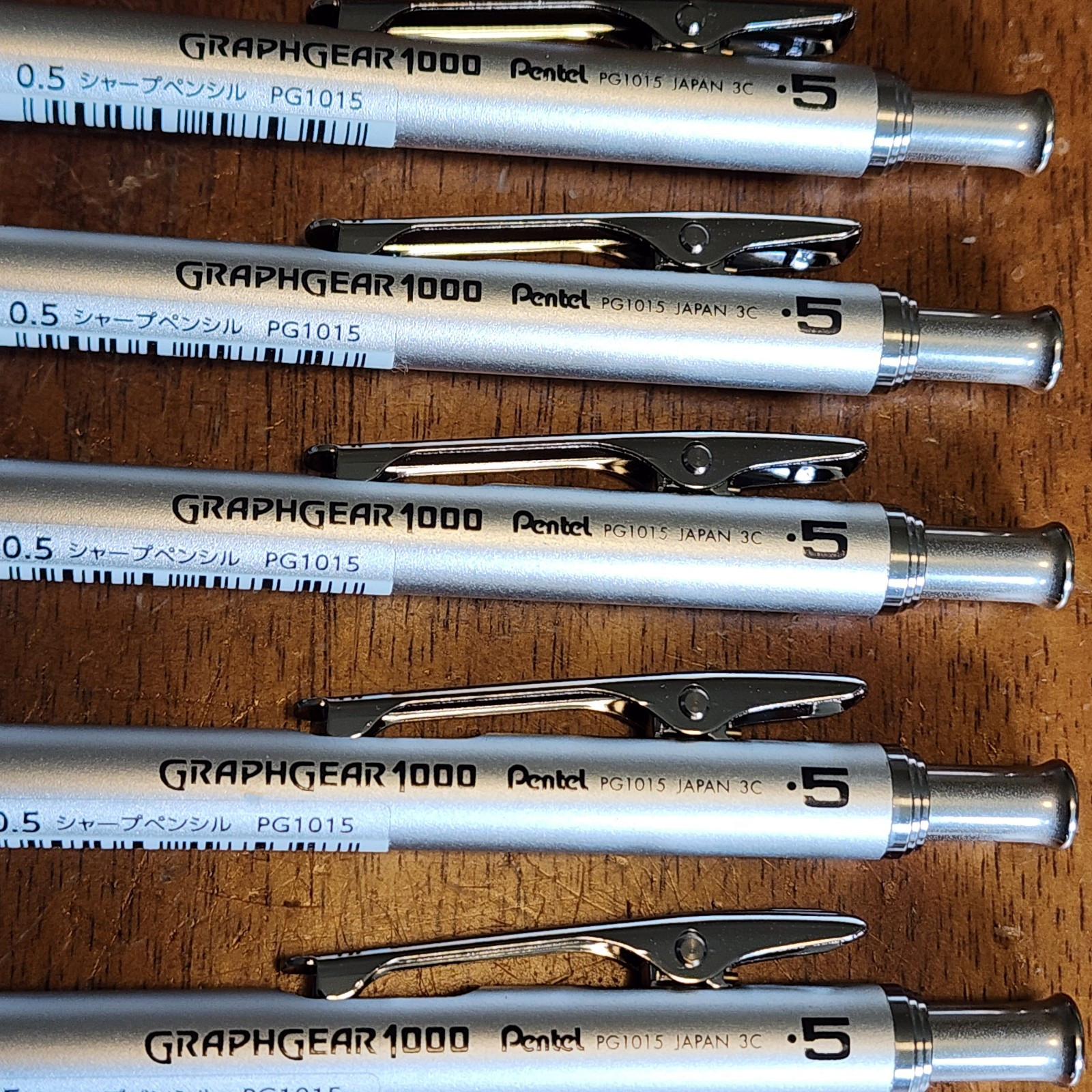 Pentel Graphgear 1000 PG1015 Automatic Drafting Mechanical Pencil 0.5 mm 5PK NEW