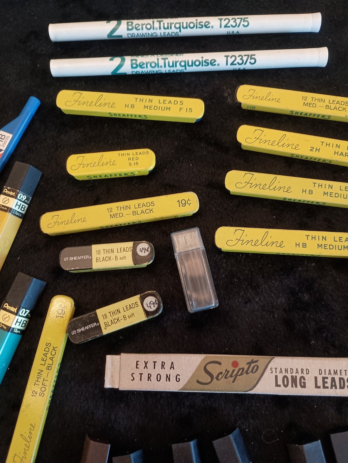 Vintage Mechanical Pencil Lead Lot .5mm .7mm – Sheaffer’s, Scripto, Pentel Berol
