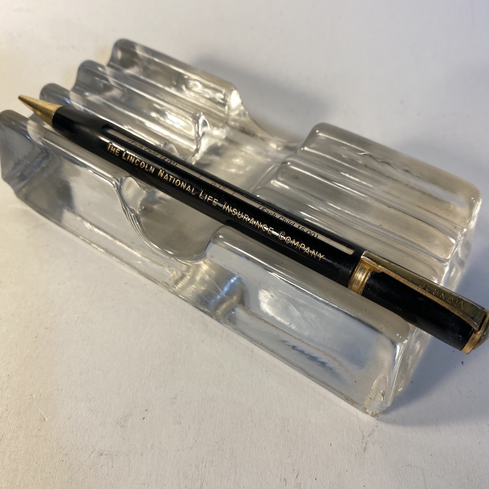 VTG Monroe Mechanical Pencil Dial A Rate Life Insurance Lincoln National Rare