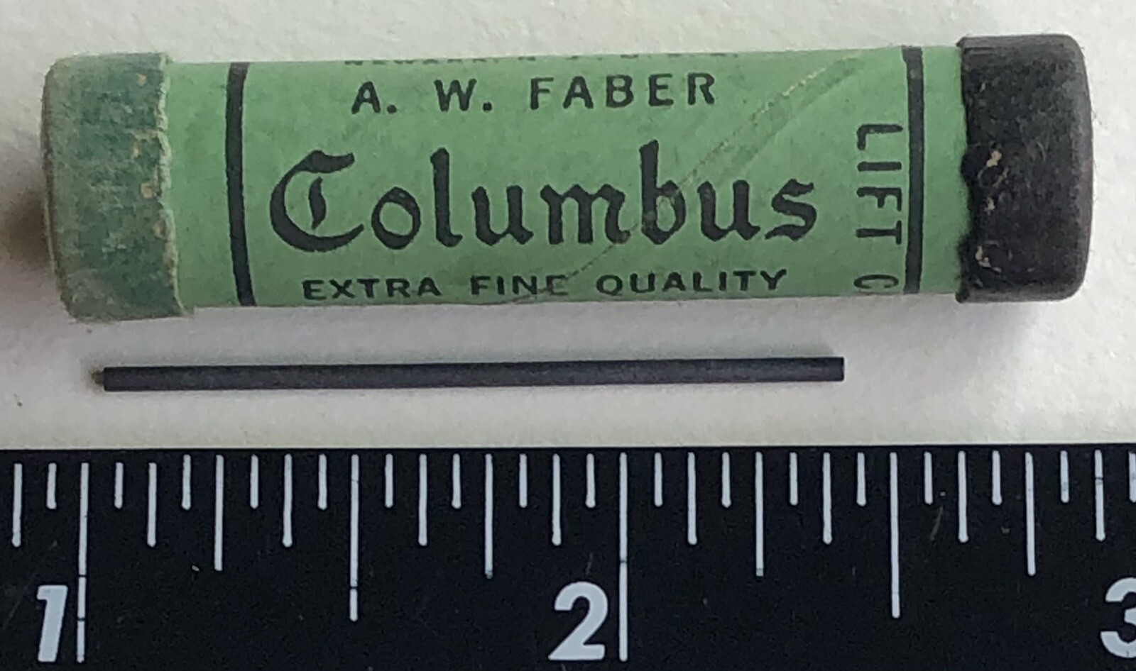 Vintage A. W. FABER Columbus Mechanical Lead HB Medium Black 1.18mm NOS 12pk USA
