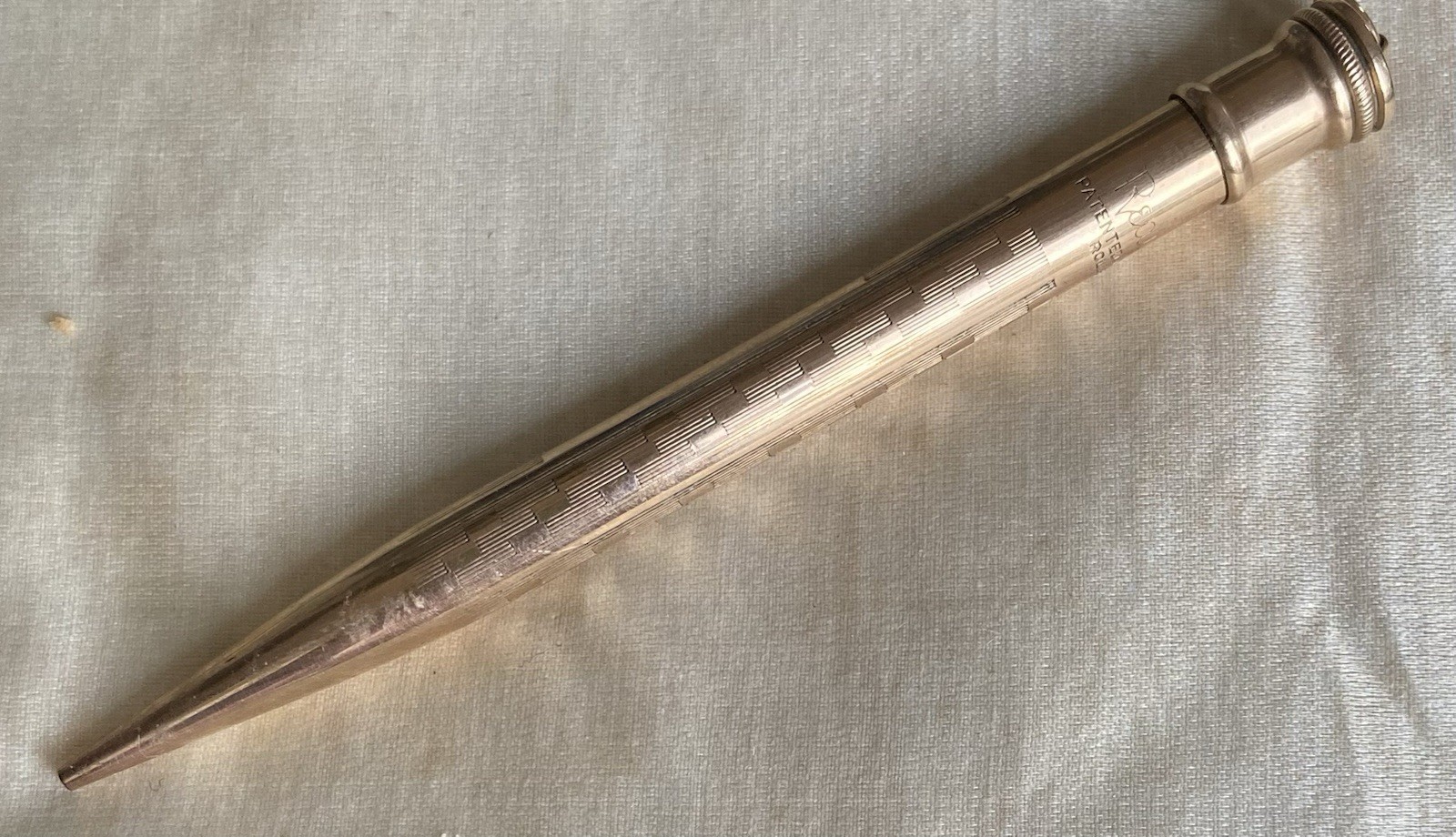 Redipoint 4” Chatelaine/Fob Ringtop Rolled Gold Mechanical Pencil-monogrammed