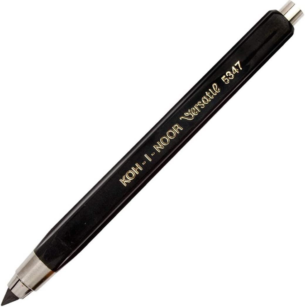 Koh-I-Noor Mechanical Hardtmuth Lead Holder with 5.6Mm X 120Mm Lead, Black