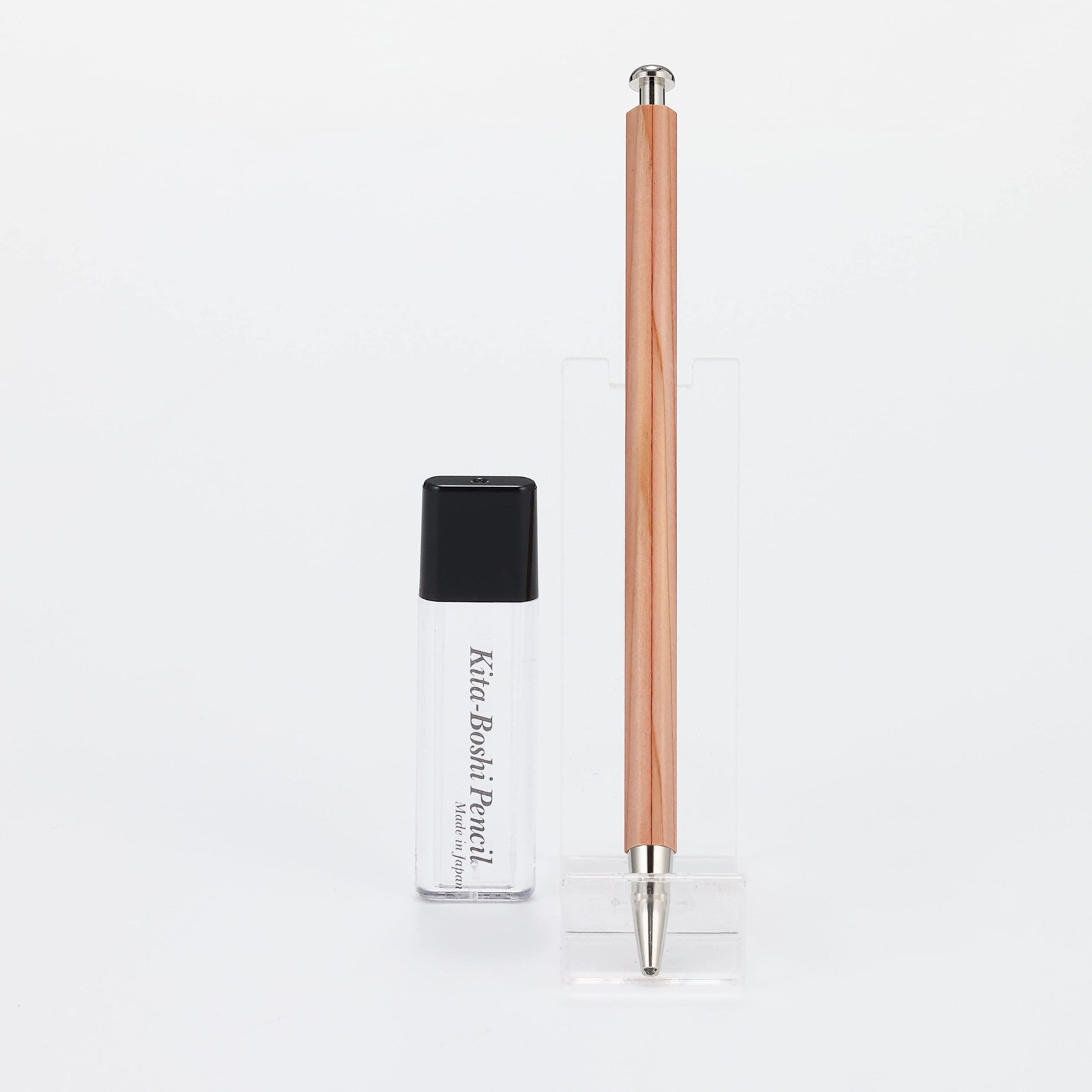 2.0mm Mechanical Pencil, Wooden Barrel, With Lead Sharpener, #1 B, Black Lead…