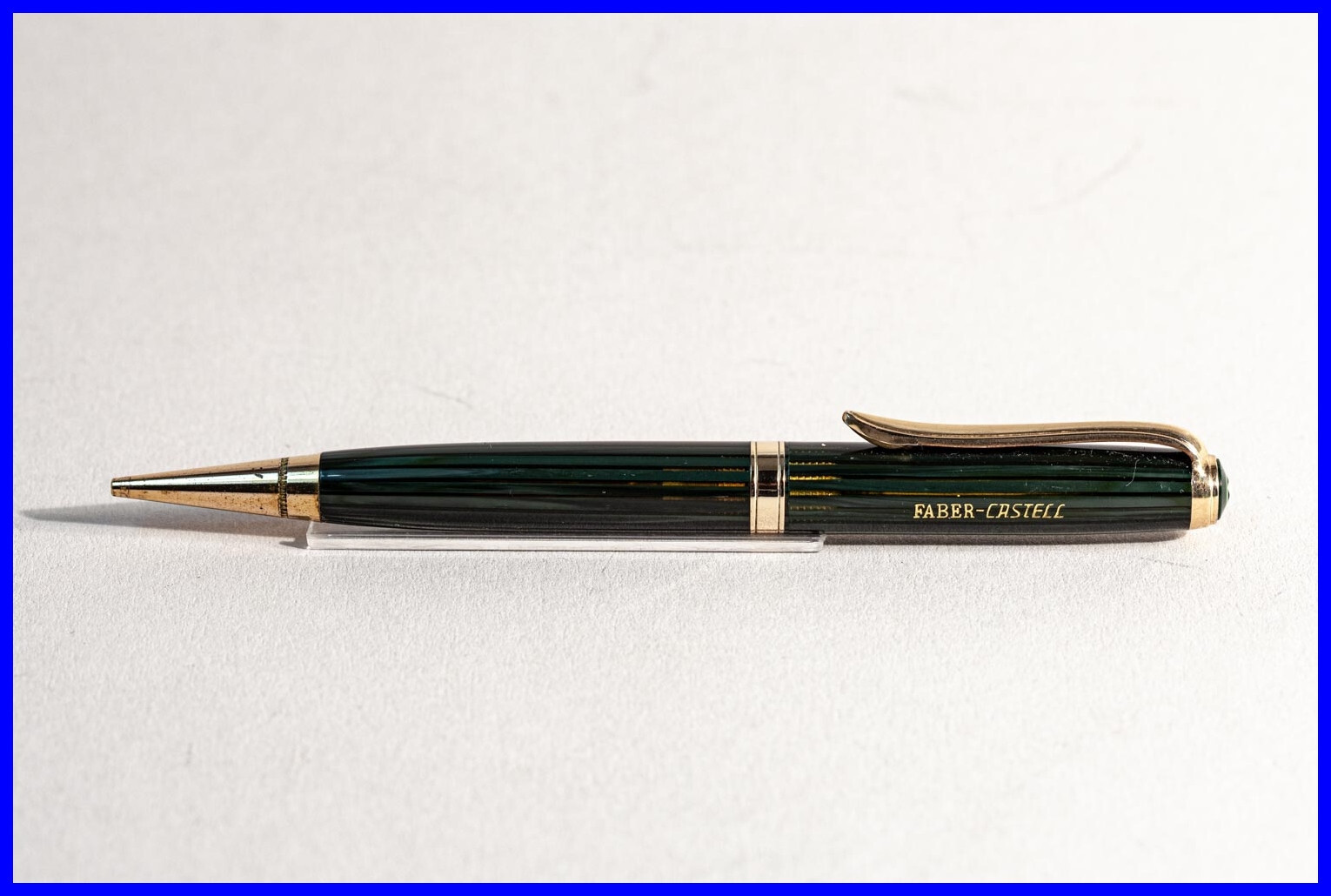 1950s Green Striped & Gold FABER-CASTELL 189 Twist Pencil with 1.2mm Leads