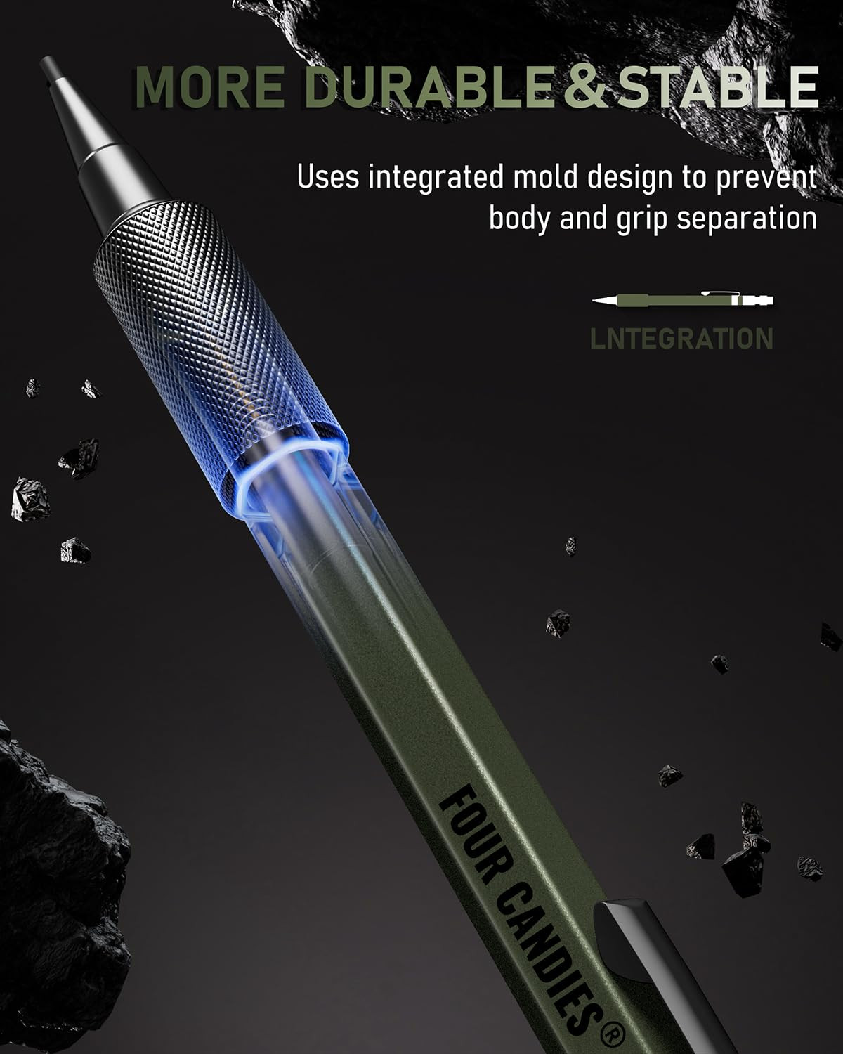 1.3mm Mechanical Pencil Set with 48 Lead Refill, 3PCS Metal Weatherproof Body…