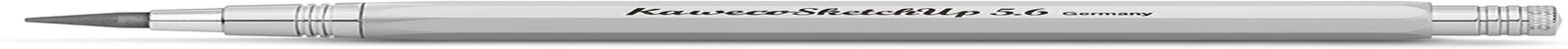 SKETCH up Clutch Pencil 5.6 Mm 5B Satin Chrome with Lead Refill I Pencil 10.5 Cm