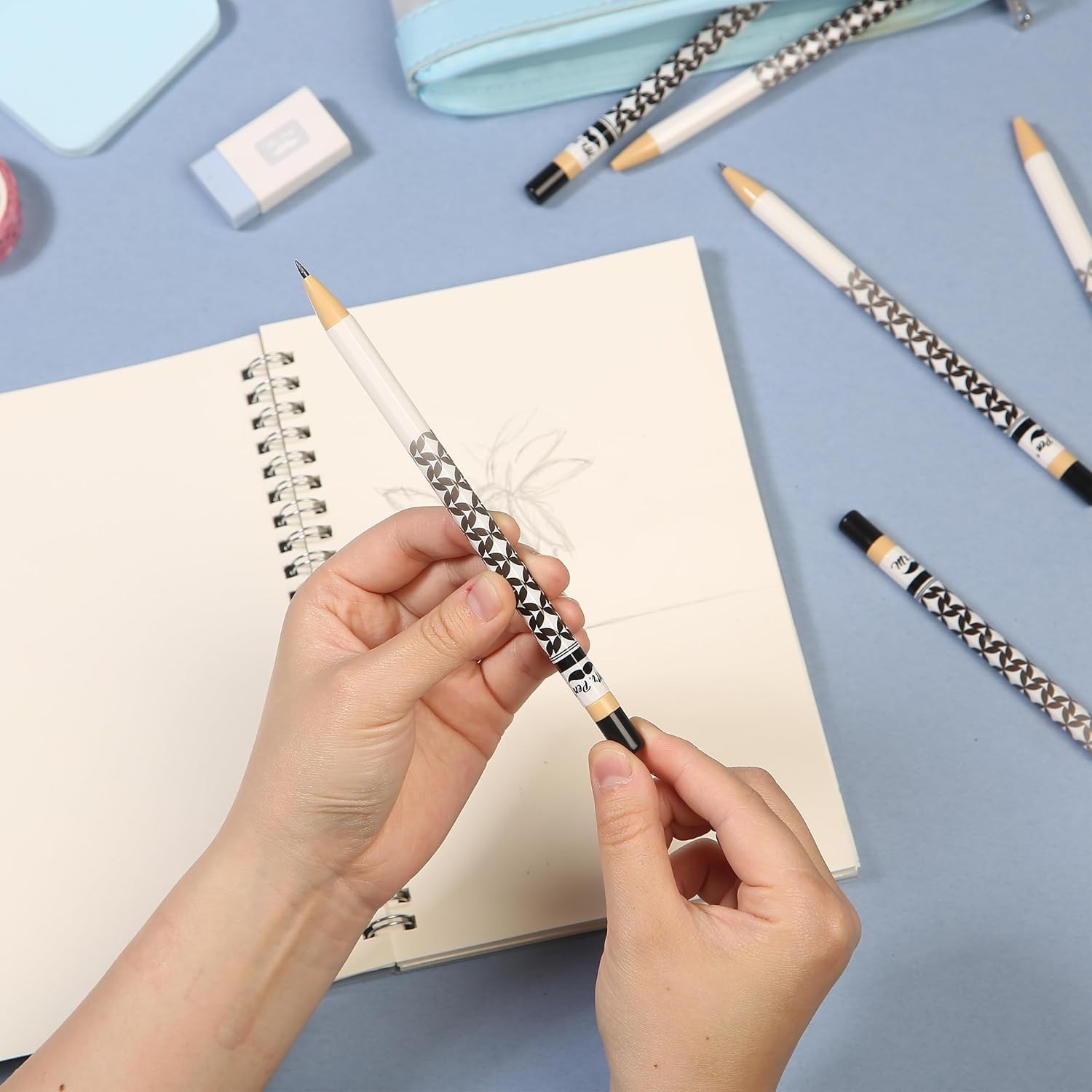 Comfort Grip Rotary Mechanical Pencil Set – 6 Pcs for Ultimate Writing Precision
