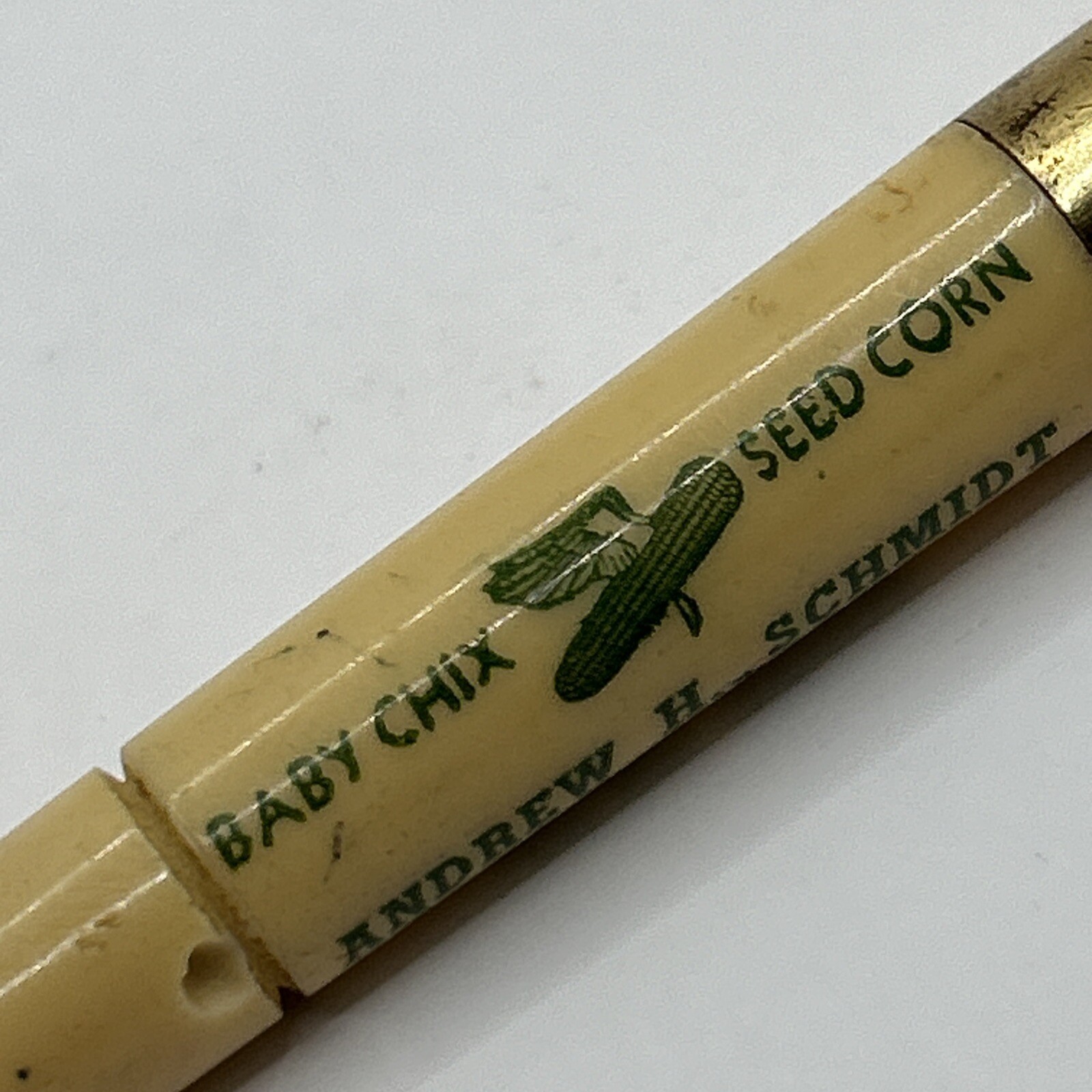 VTG Mechanical Pencil ANDREW H. SCHMIDT Lehigh, Kansas Baby Chix Seed Corn