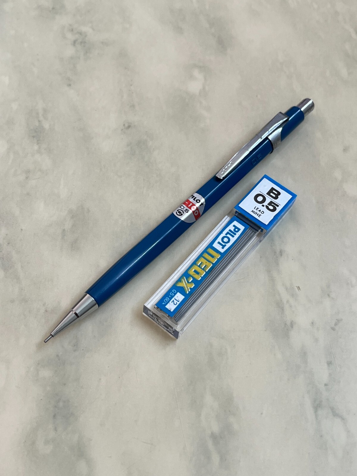 Vintage Pilot H-100 Mechanical Pencil Blue Body 0.5 mm