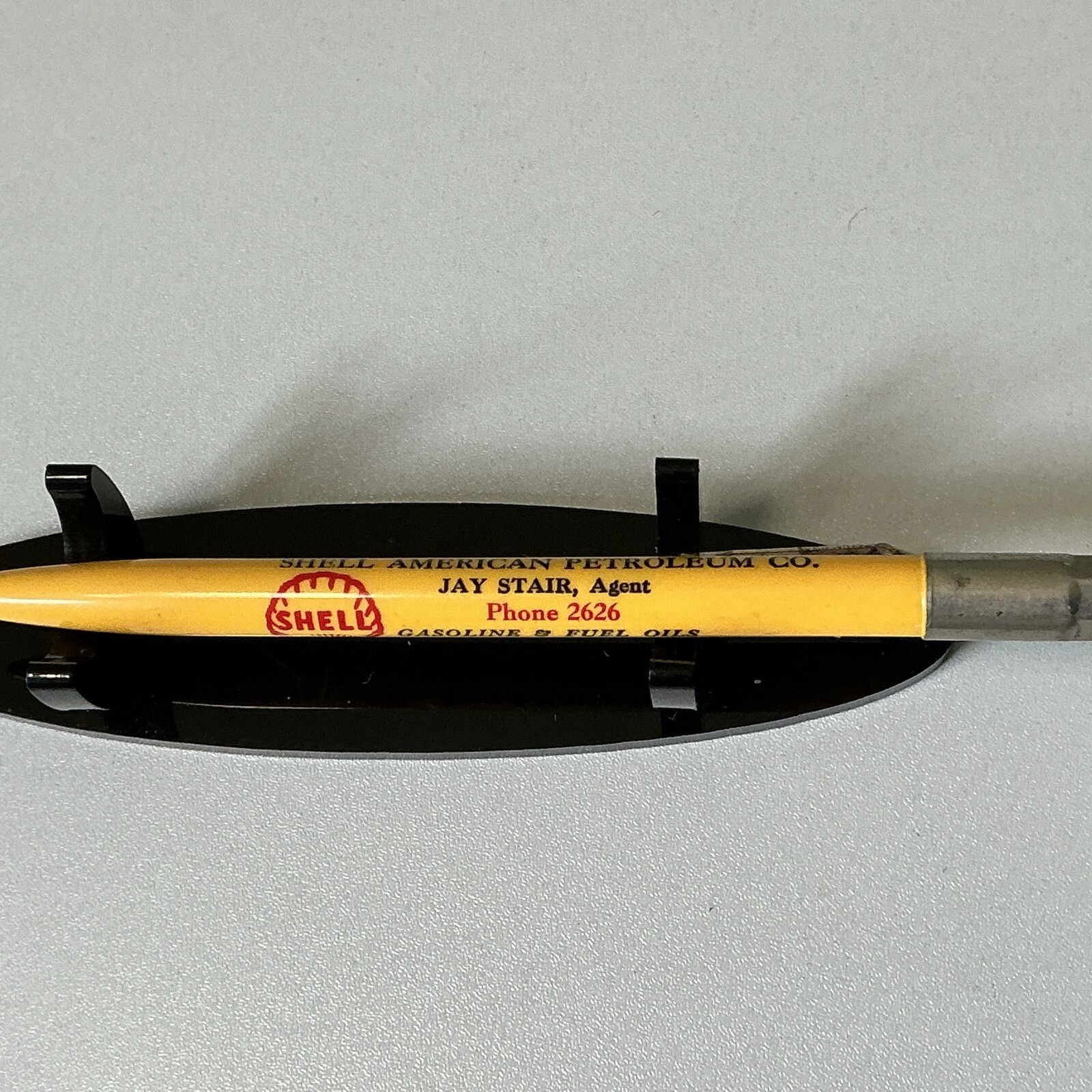 VTG Scripto Mechanical Pencil Shell American Petroleum Co Jay Stair Agent B134