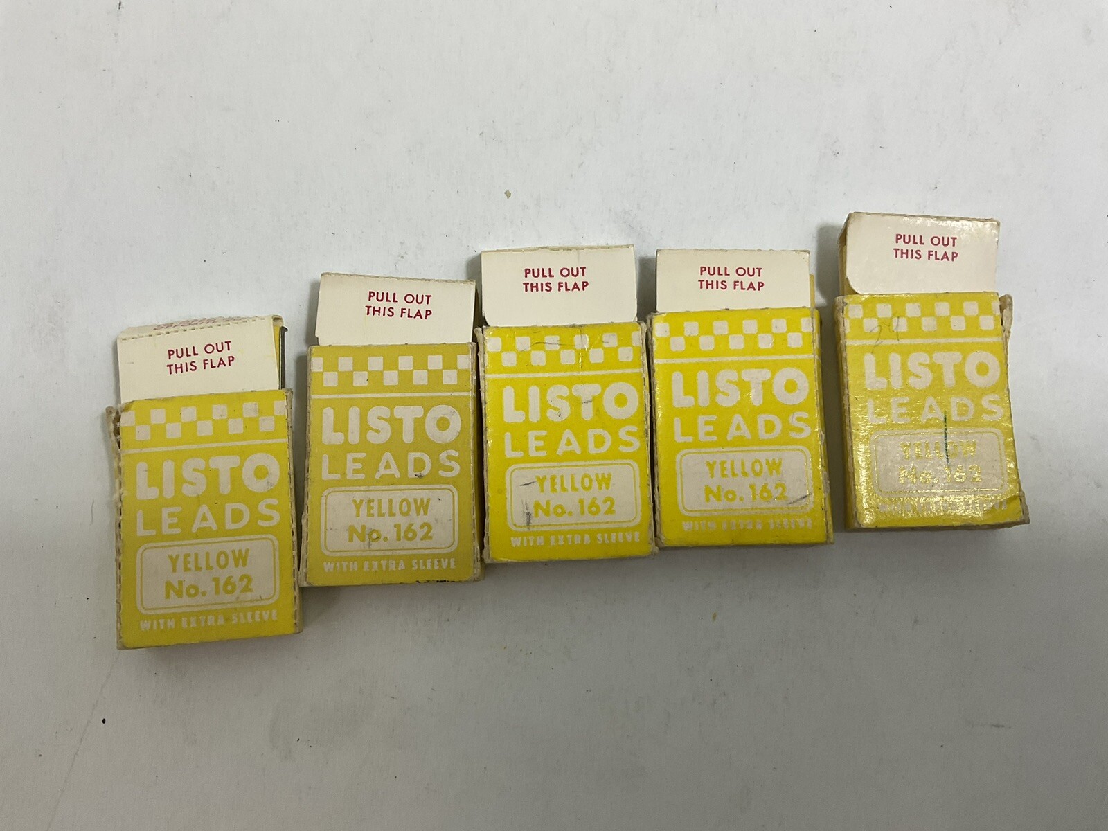 Listo Yellow Leads No 162 Vintage Lot Of 5 FoundArtShopCom