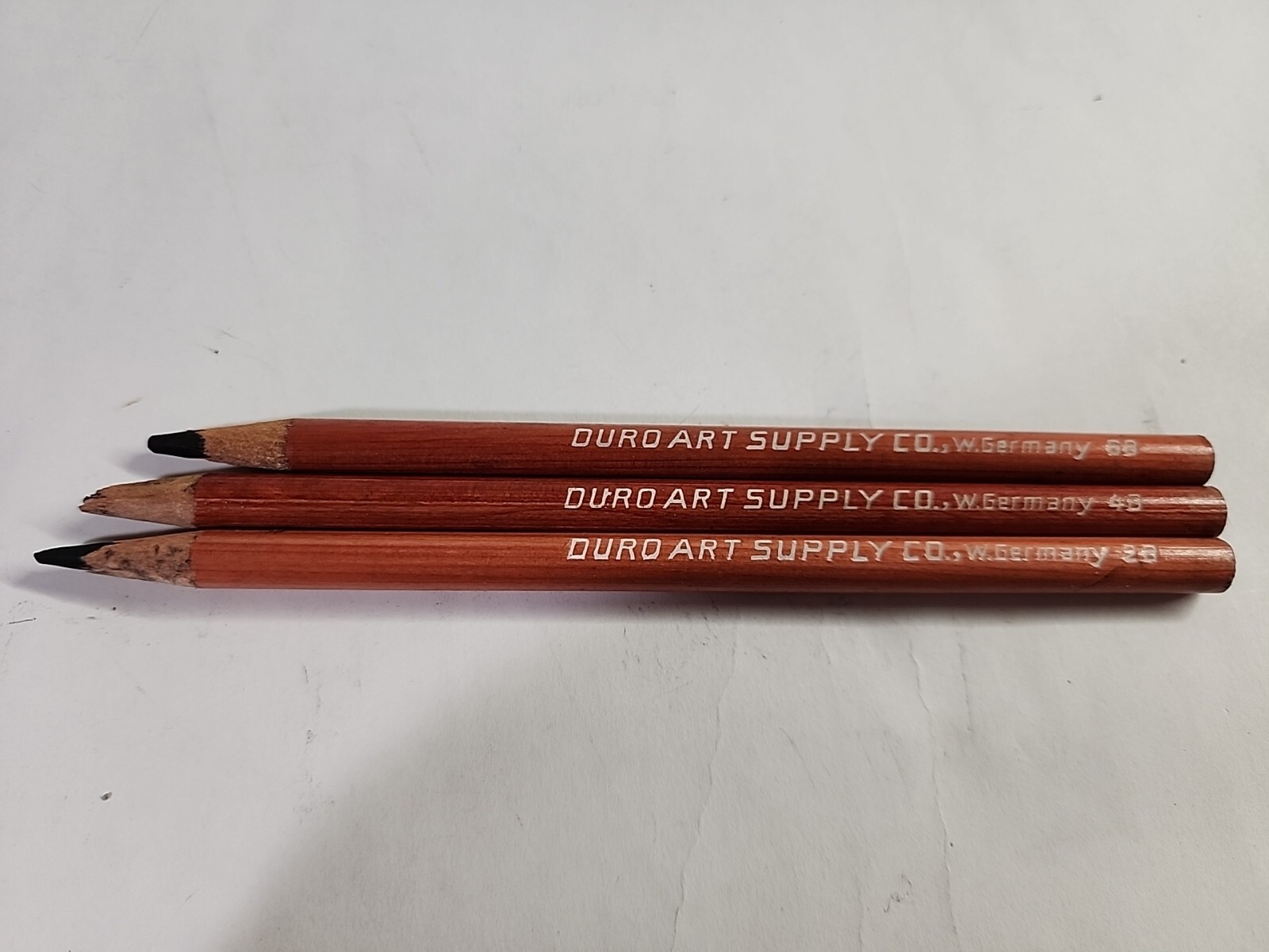 Duro Art Pencil 2B, 4B, 6B made in West Germany Vintage Set of 3