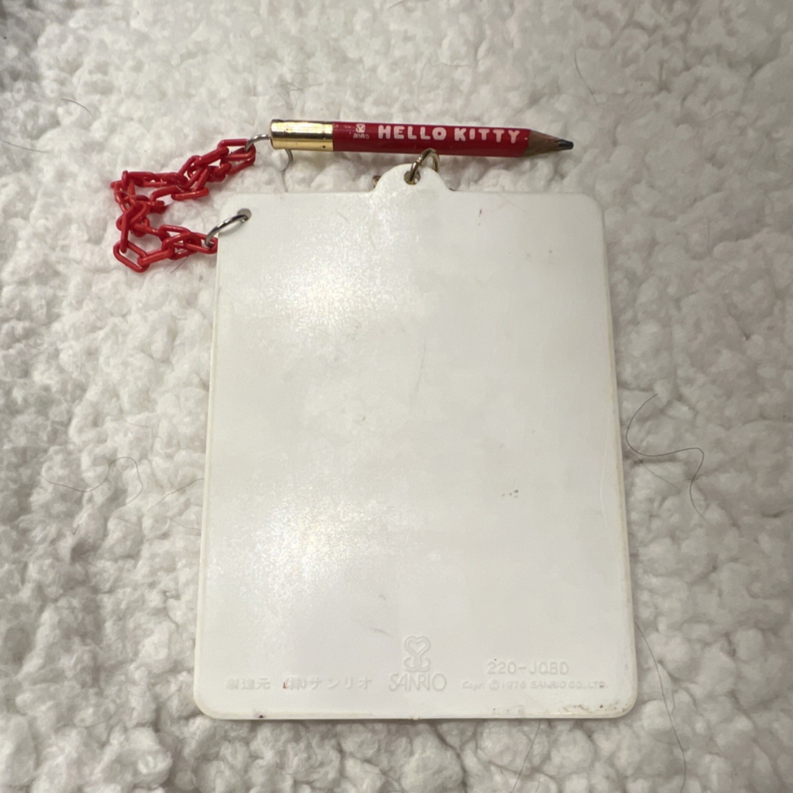 Sanrio Hello Kitty Vintage Mechanical Pencil & Writing Board Set 1976 Red