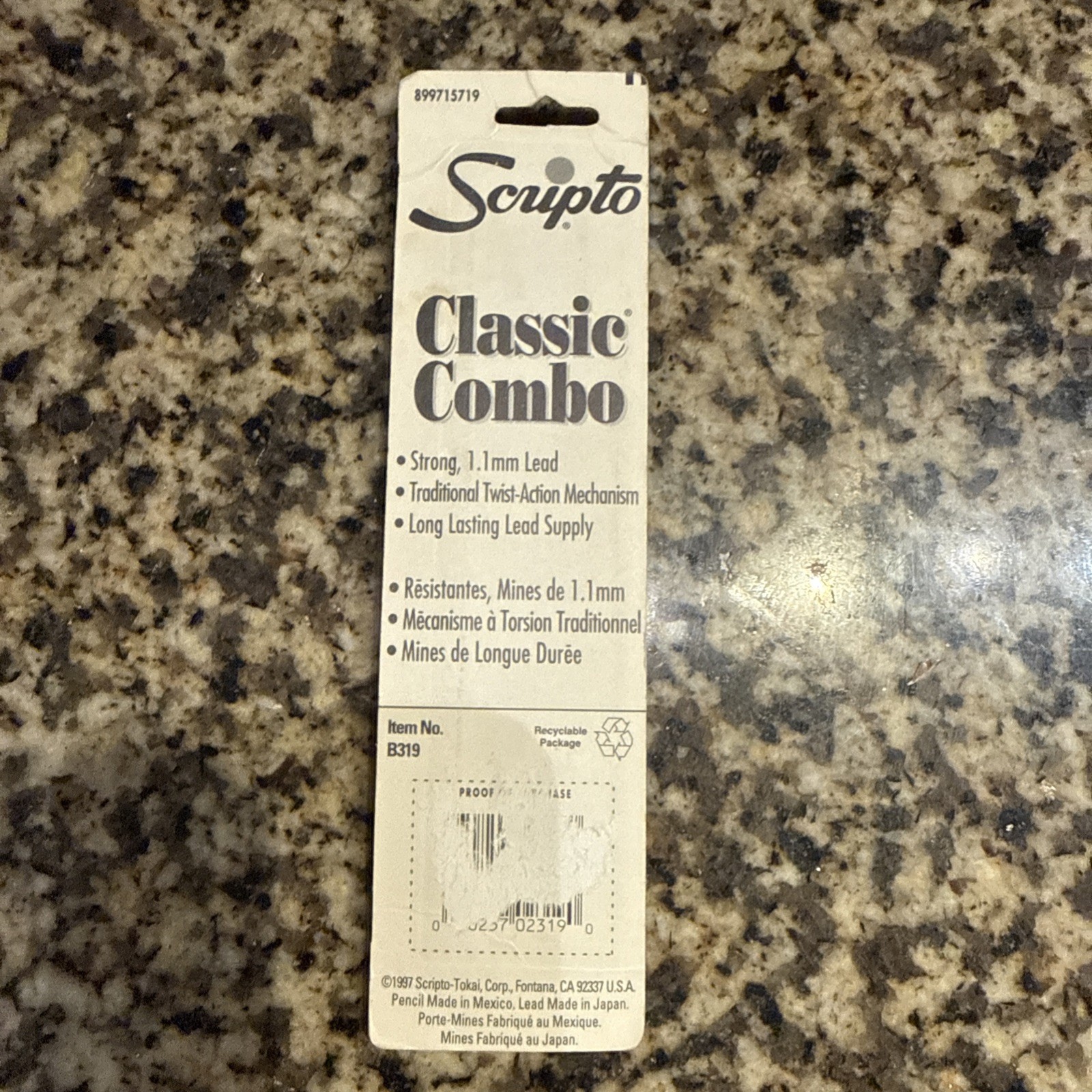 VTG Scripto Classic Combo Twist Mechanical Pencil w/ Refill 02319 Grey NOS 1997