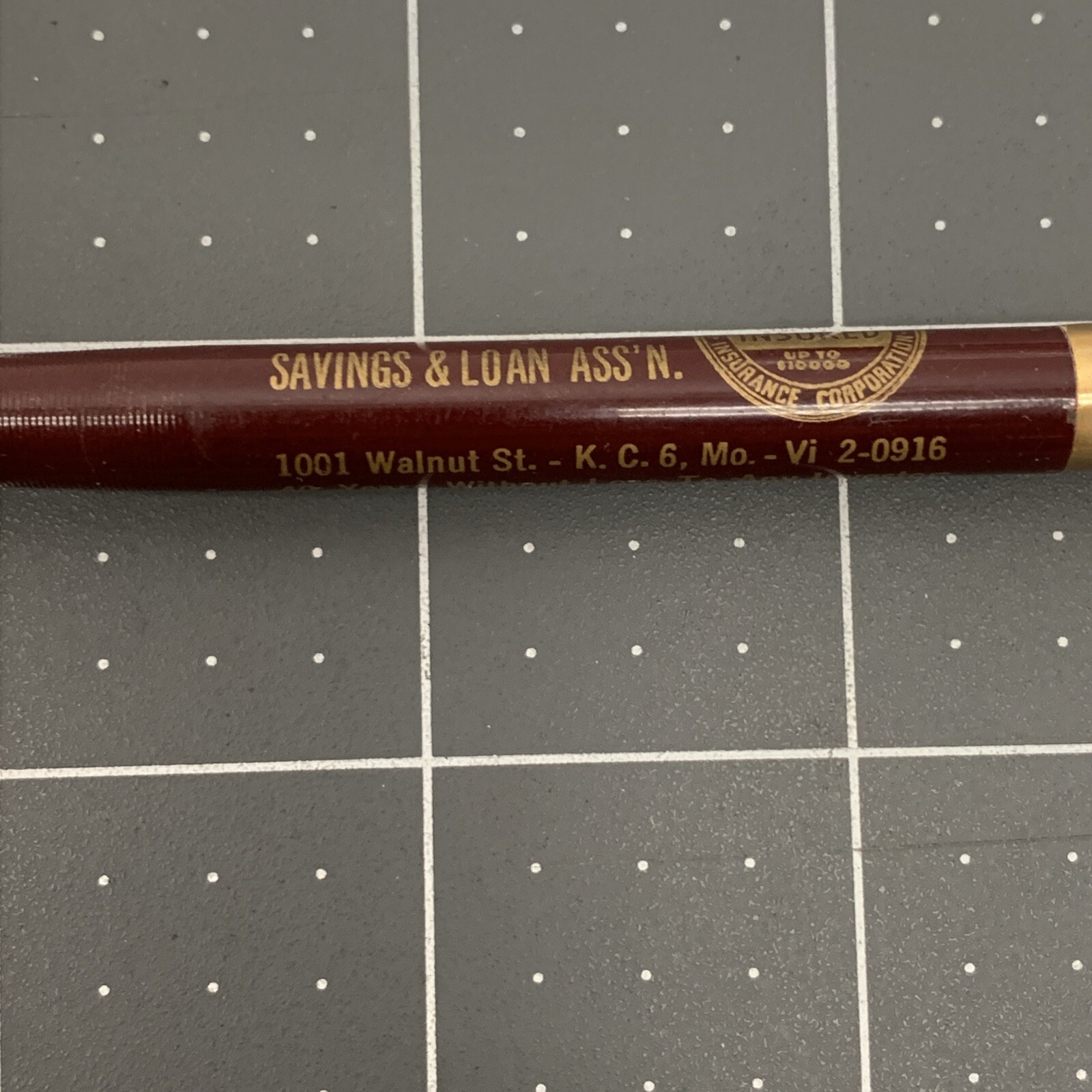 Vintage Ritepoint Mechanical Pencil Gold Advertising Sentinel Federal Loans