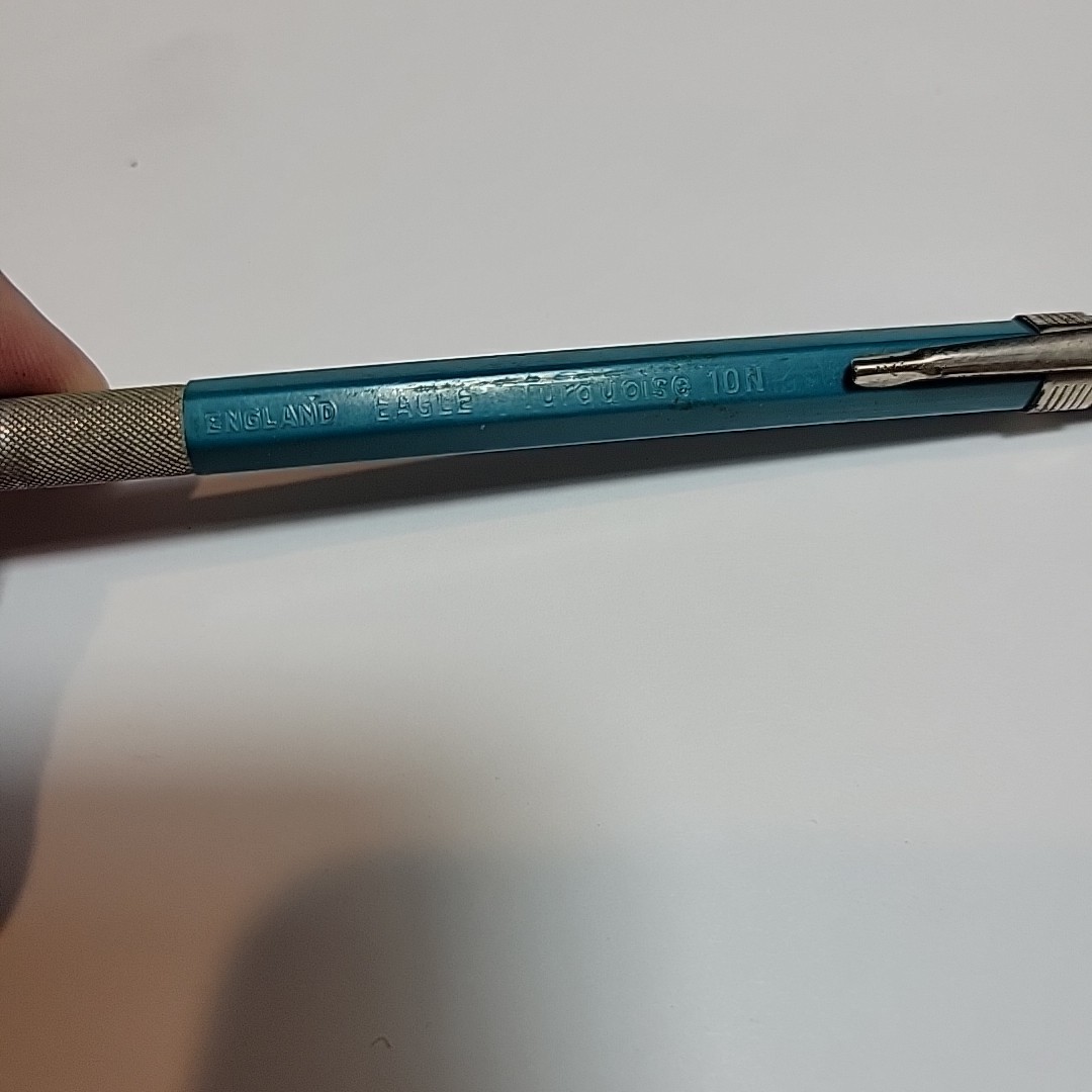 VTG England Eagle Turquoise 10 Lead Holder Drafting Drawing Pencil w Lead
