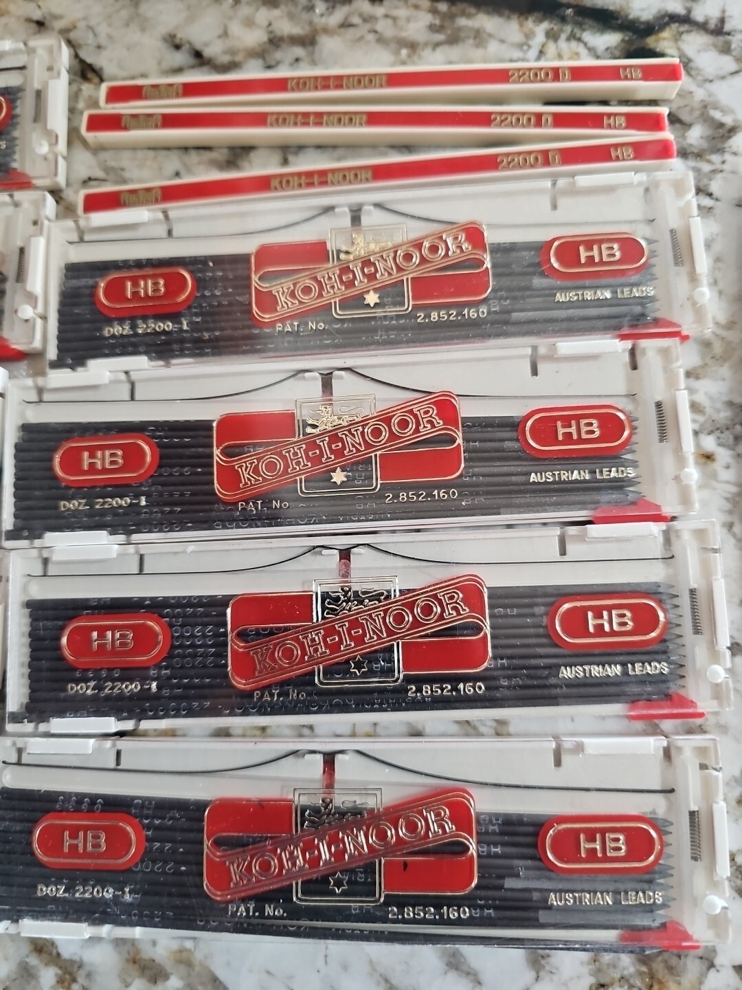 12 VTG KOH-I-NOOR Clutch Pencil 2200-I 2mm HB LEAD Refill. Plus Pencil