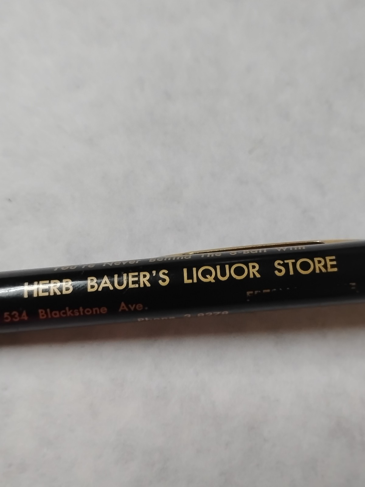 Vintage 1950s Redipoint Advertising pencil”Liquor Store” 8 Ball #D2