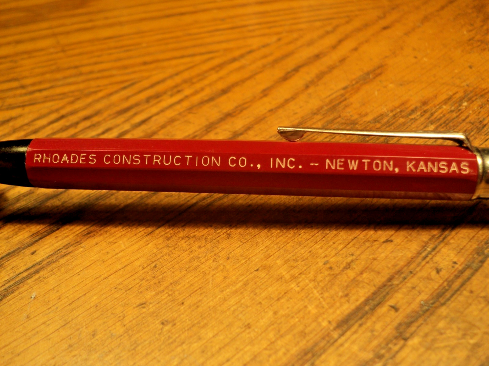 Vintage Autopoint Mechanical Pencil Rhoades Construction Co. 5-3/4″ Long USA B