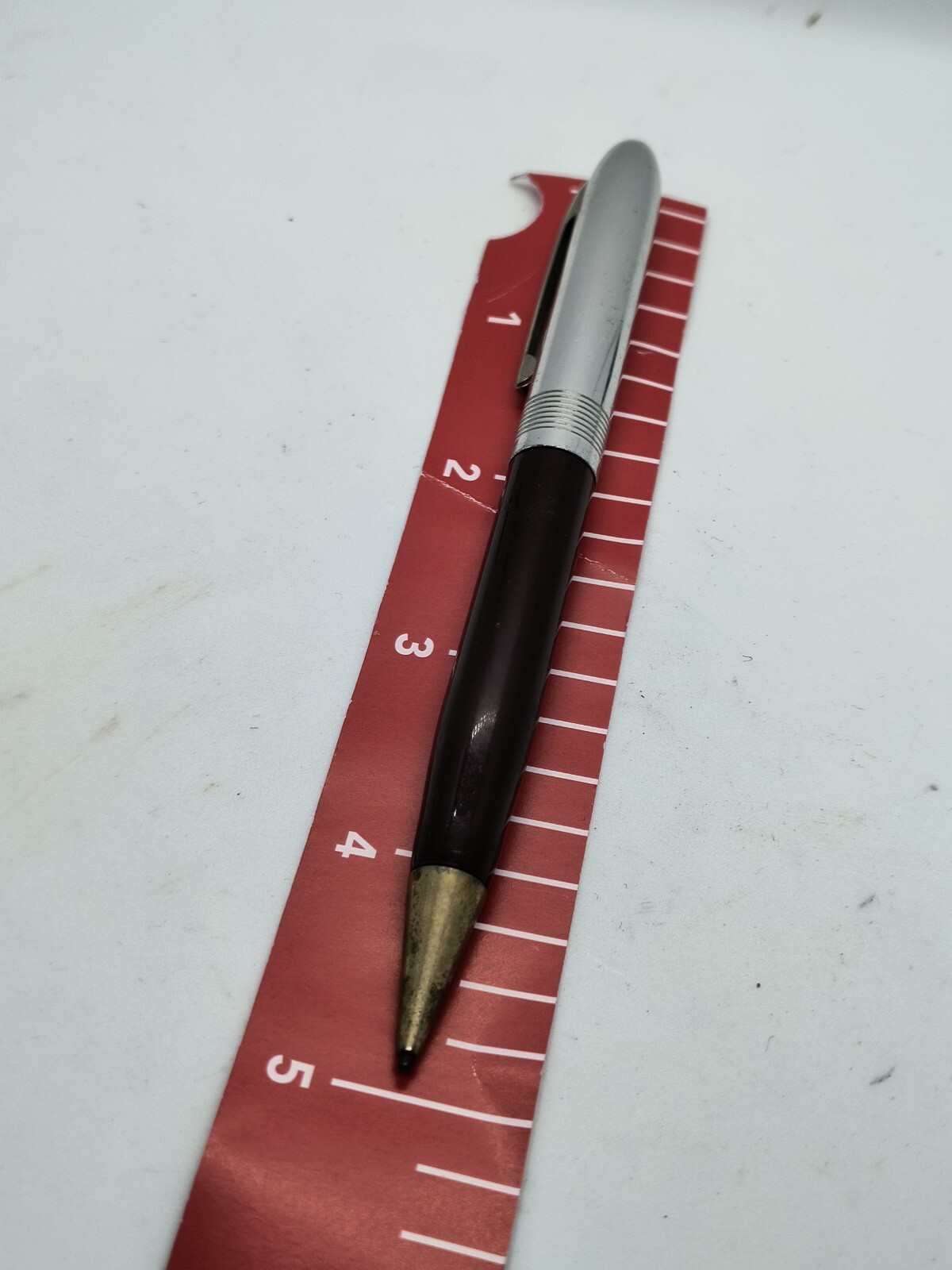Vintage Wearever Mechanical Pencil, maroon with Chrome cap. Estate Find.