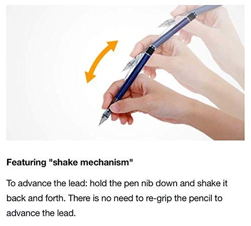 Mechanical Pencil 0.5mm Shaker Function Eraser Holder Pattern Body Refillable