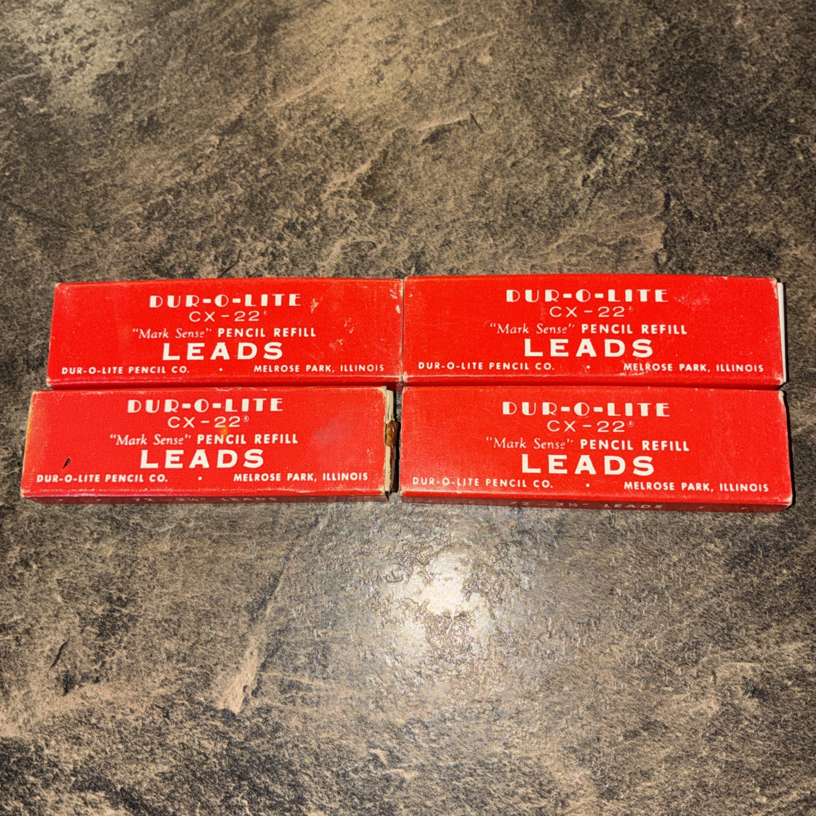 Vintage 4 Packs DUR-O-LITE Box of Lead Pencil Refill Black CX-22 72-3 1/2 Nos