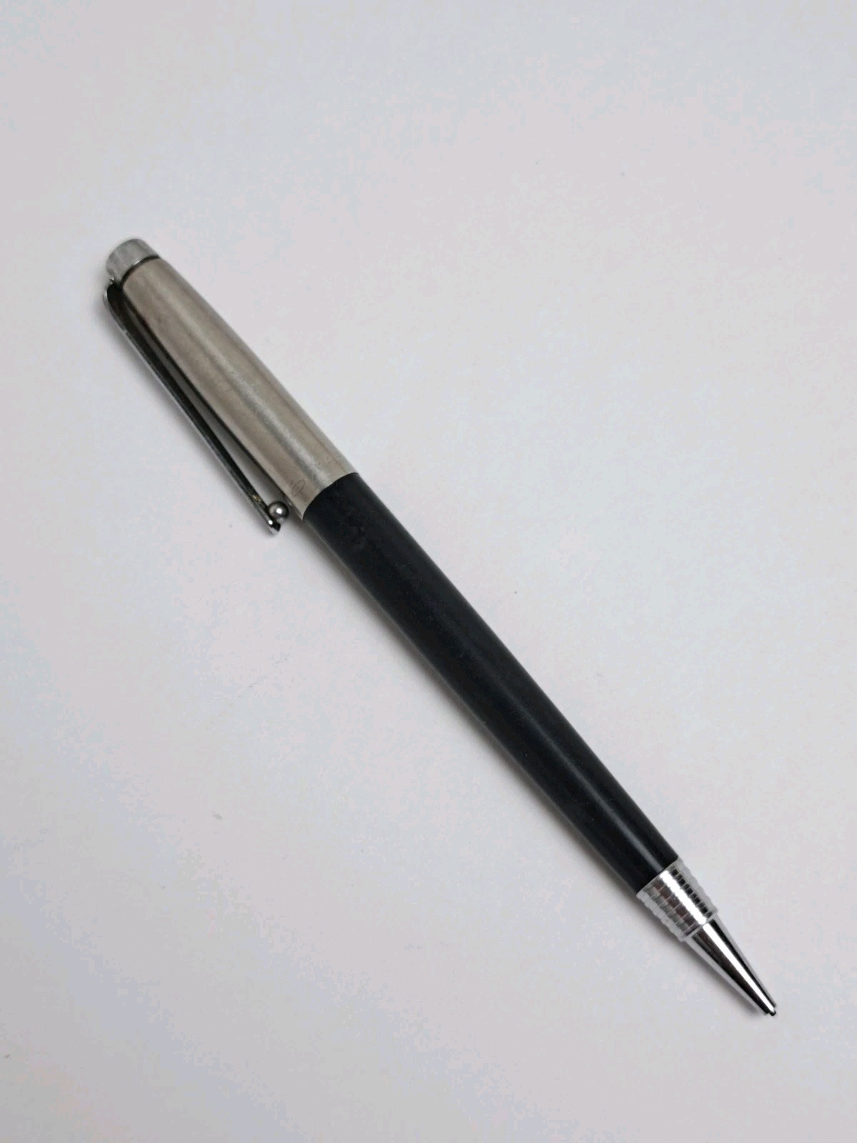 Vintage PARKER 21 Gray Chrome Trim Black Mechanical Pencil