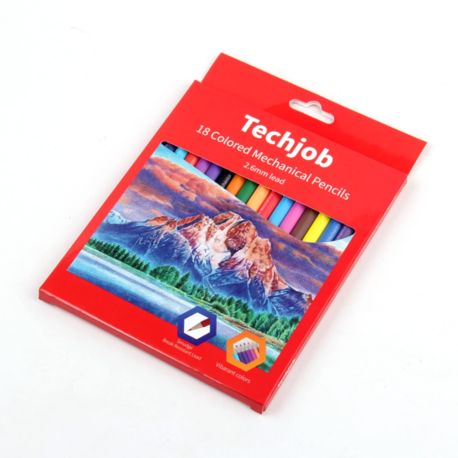 18 PCS Colored Mechanical Pencil 2.6mm Coloring Drawing Art Pencils Supplies