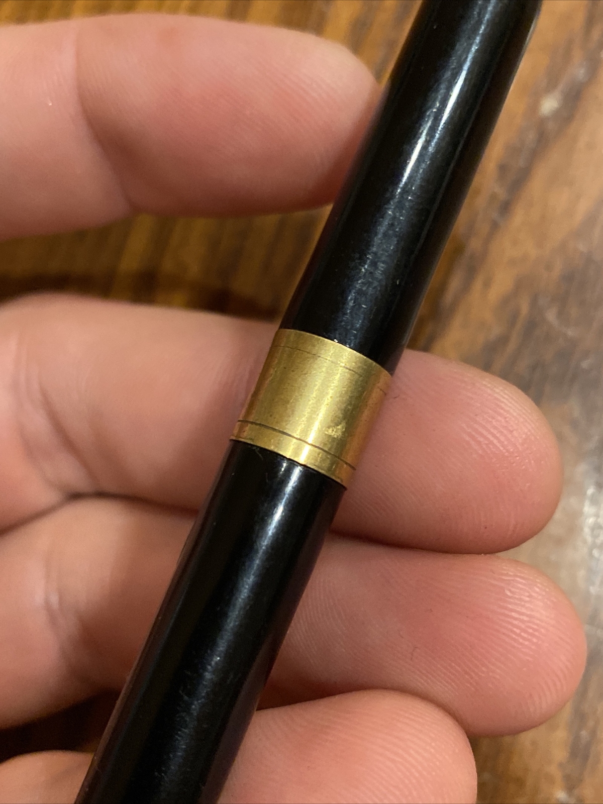 Vtg VENUS 047 G Mechanical Twist Pencil Black w Gold Tone Accents Original Label