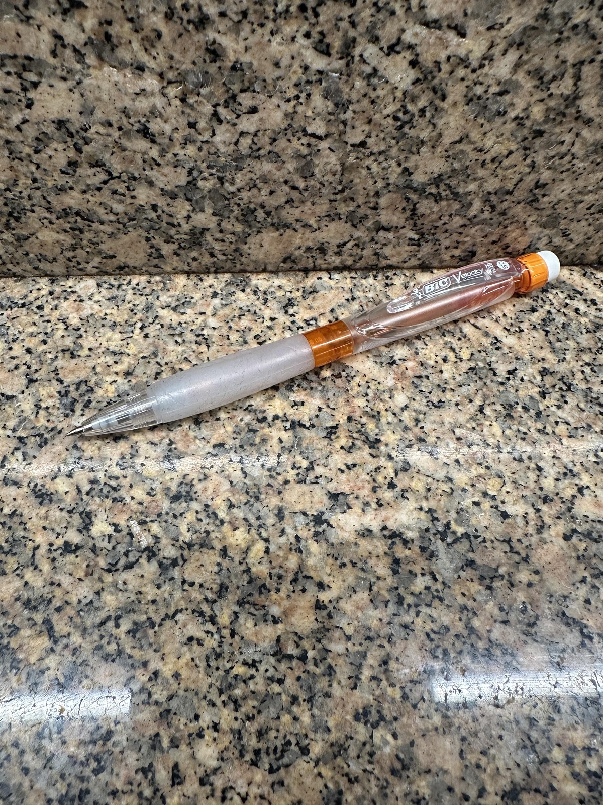BIC Velocity HB #2 0.9 Mm Mechanical Pencil Orange Barrel White Eraser Grip